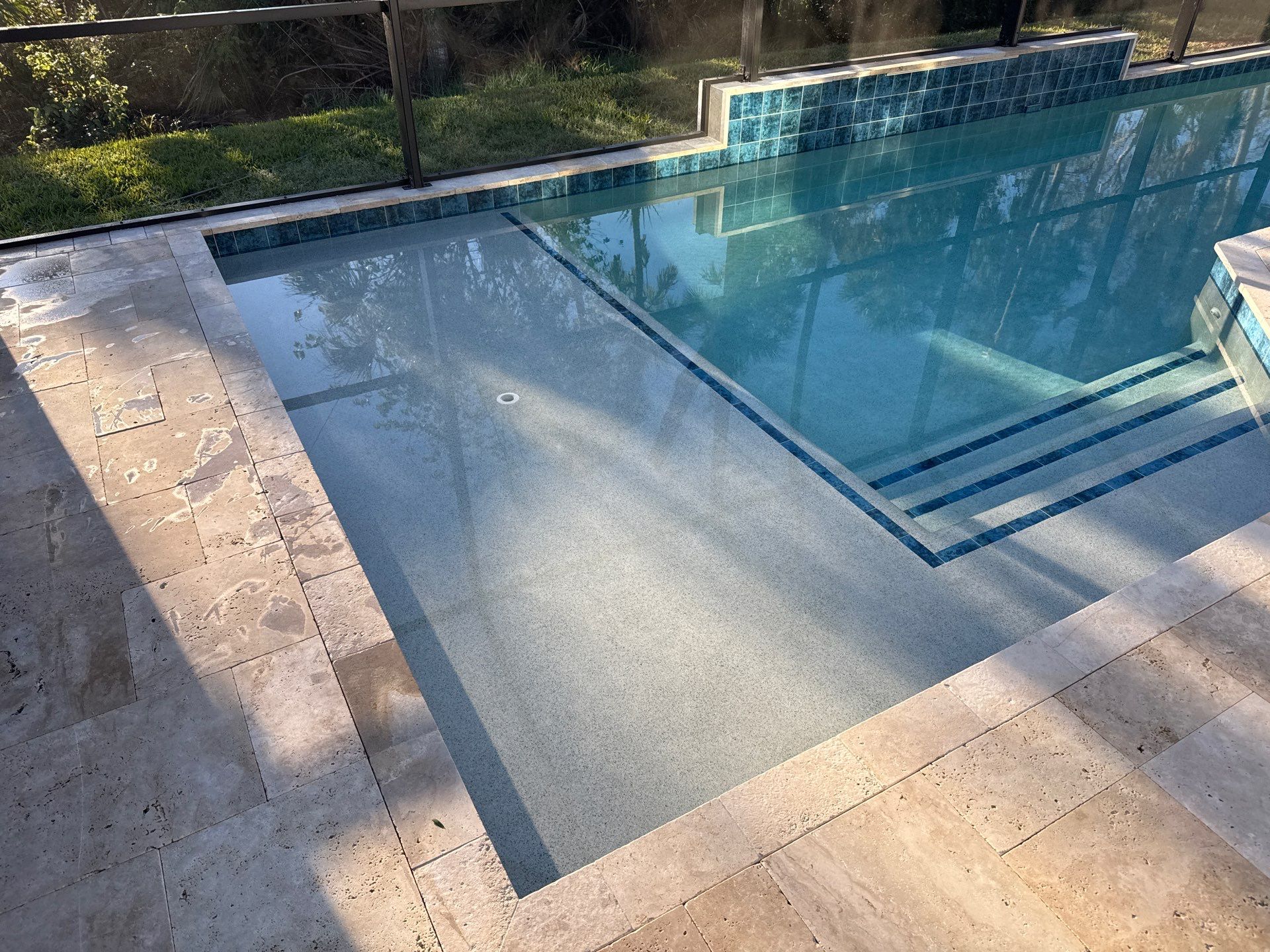 Paver Pool Deck Cleaning & Pool Cage Cleaning in Trevesta – Palmetto, FL by Sunshine AquaWash