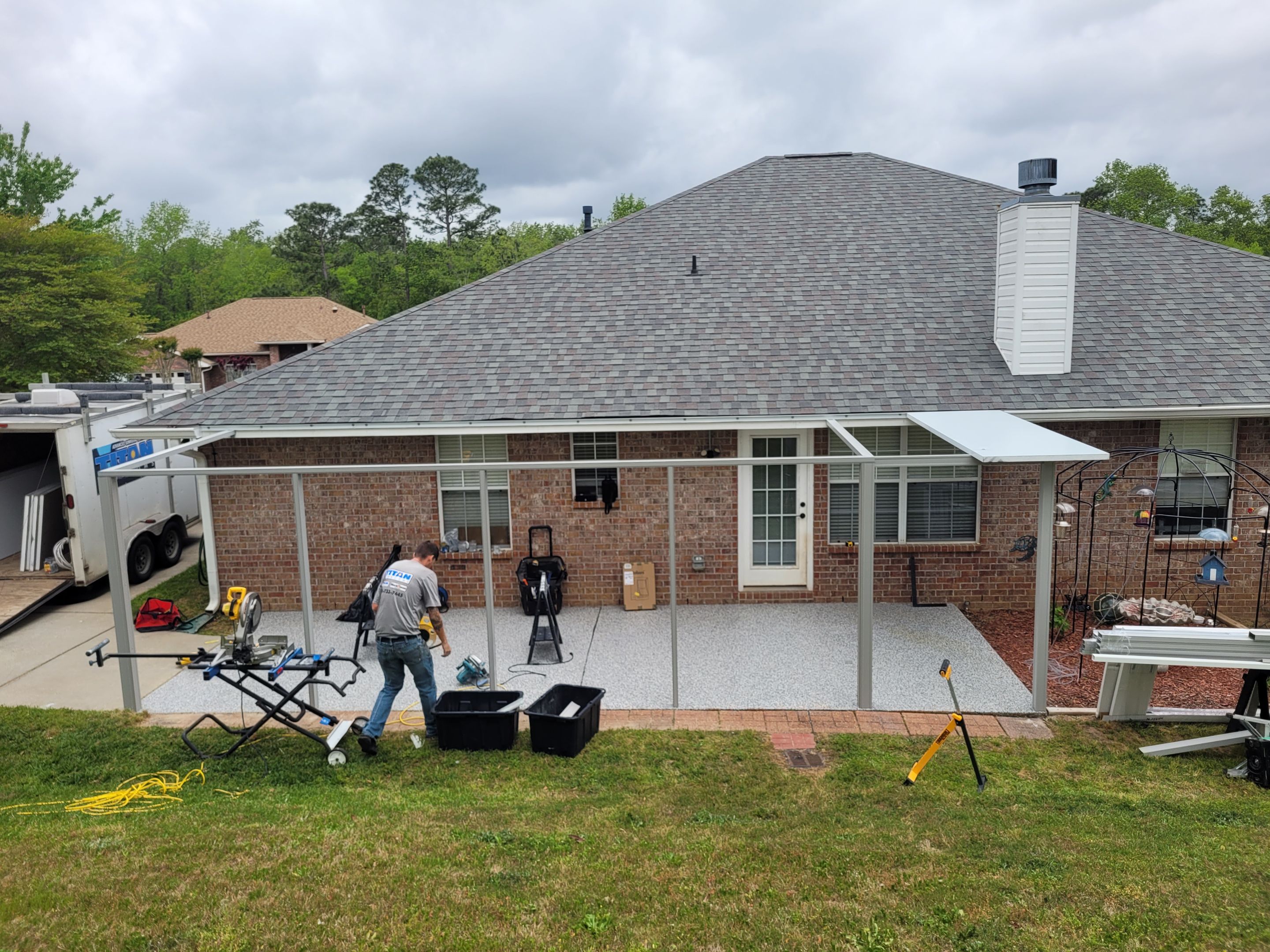 Screen Room + Patio Cover in Cantonment by Titan Sunrooms