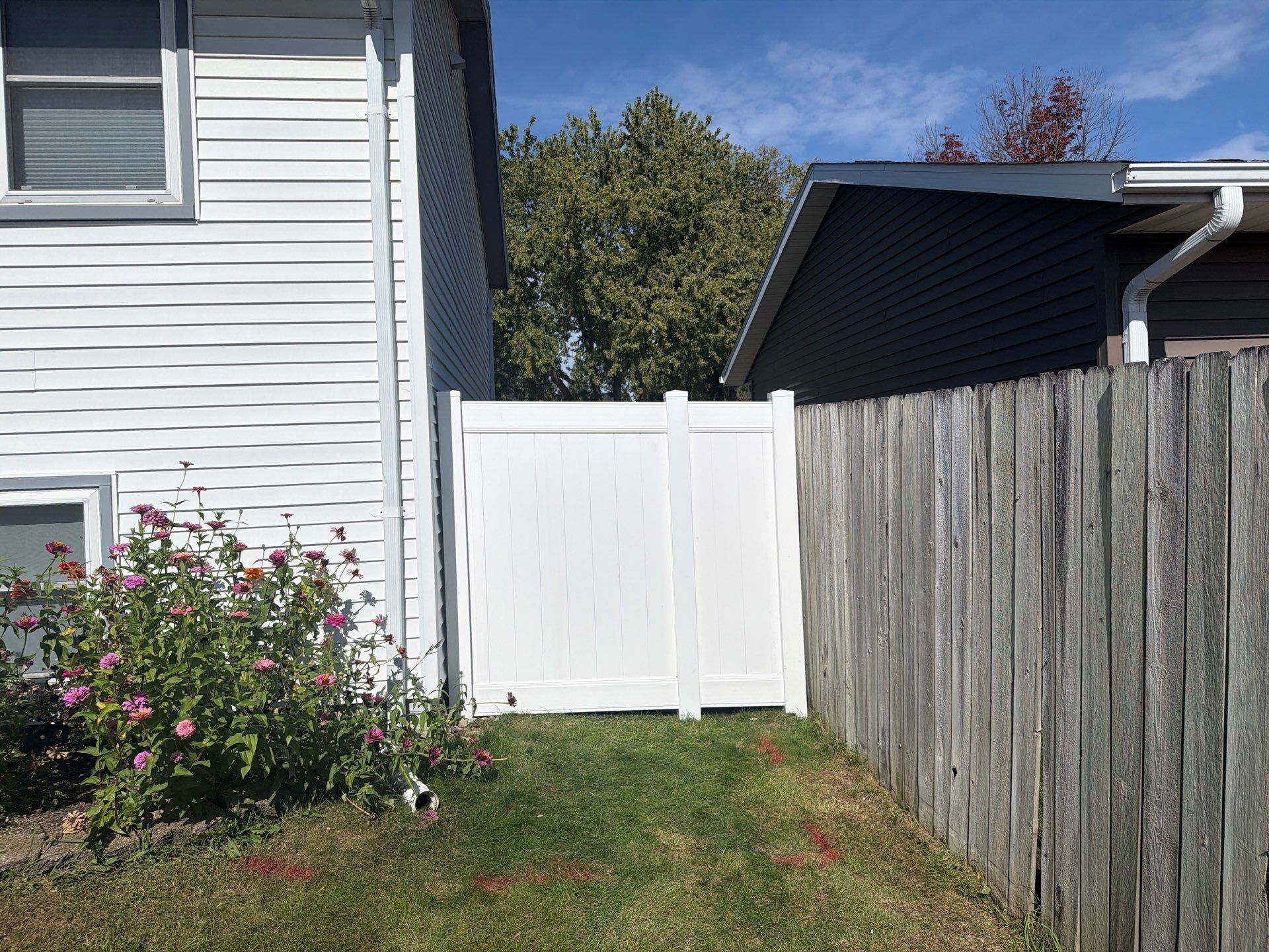 Custom Vinyl Privacy and Chain Link Fence Installation in Waterloo by Perfect Picket Fence and Stain