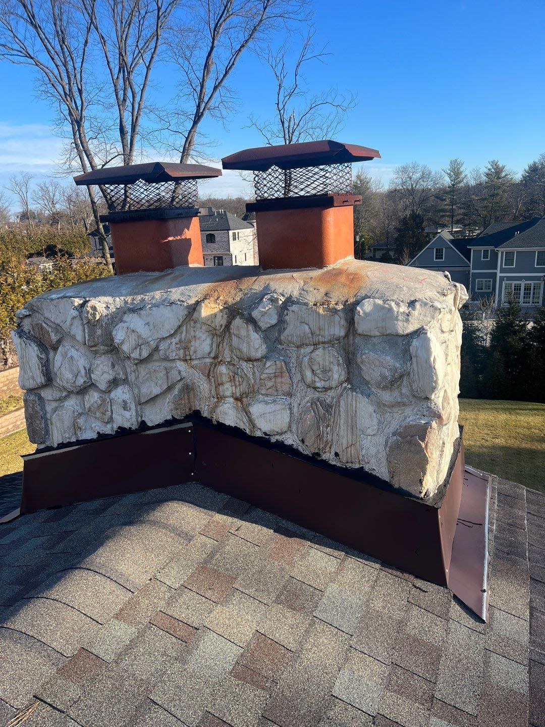 Chimney Repairs using Copper by CMNG LLC