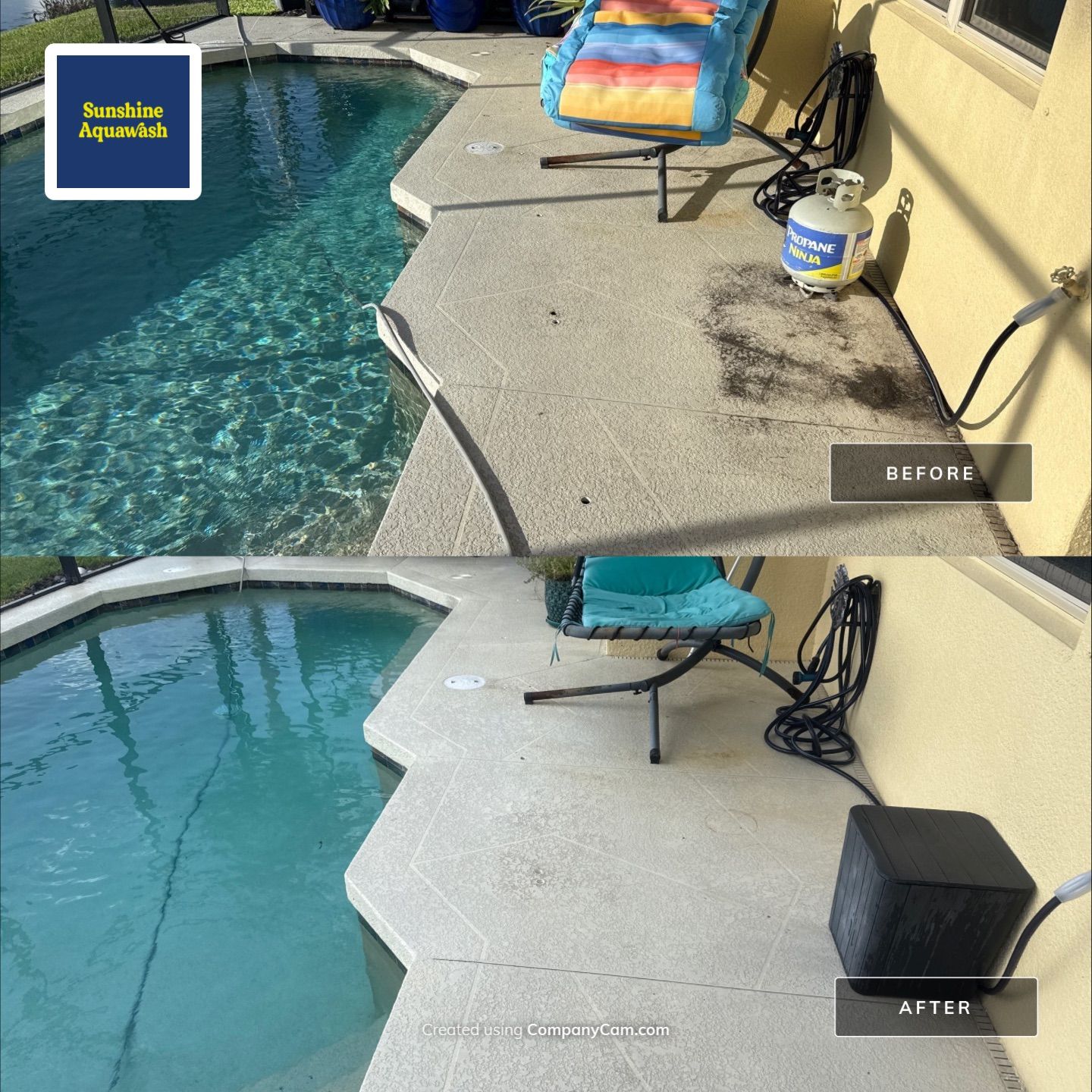 Trevesta Pool Deck & Exterior Cleaning Transformation by Sunshine AquaWash