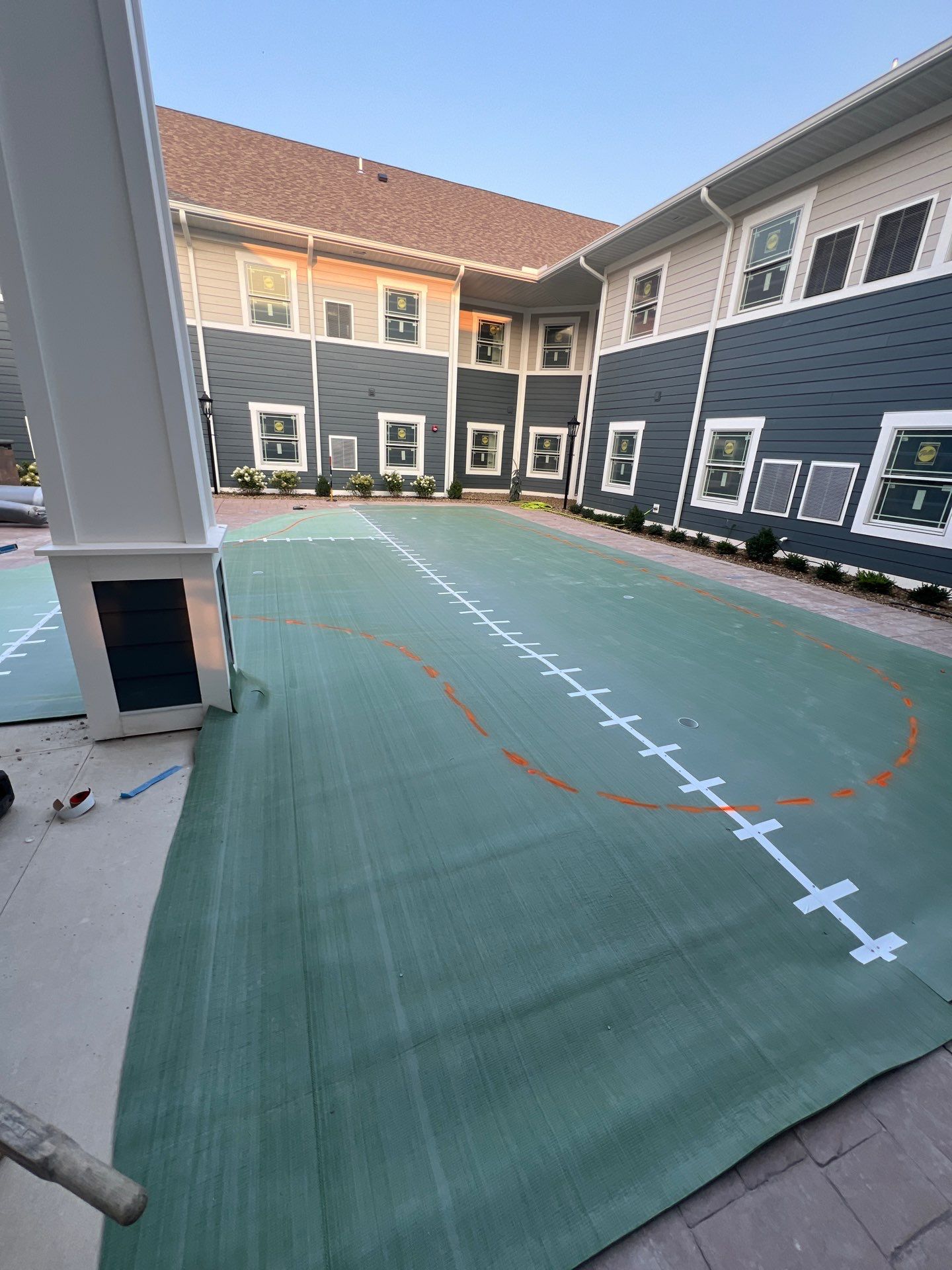 Senior Living Synthetic Golf Green Installation at Saybrook Inn by Southwest Greens Midwest
