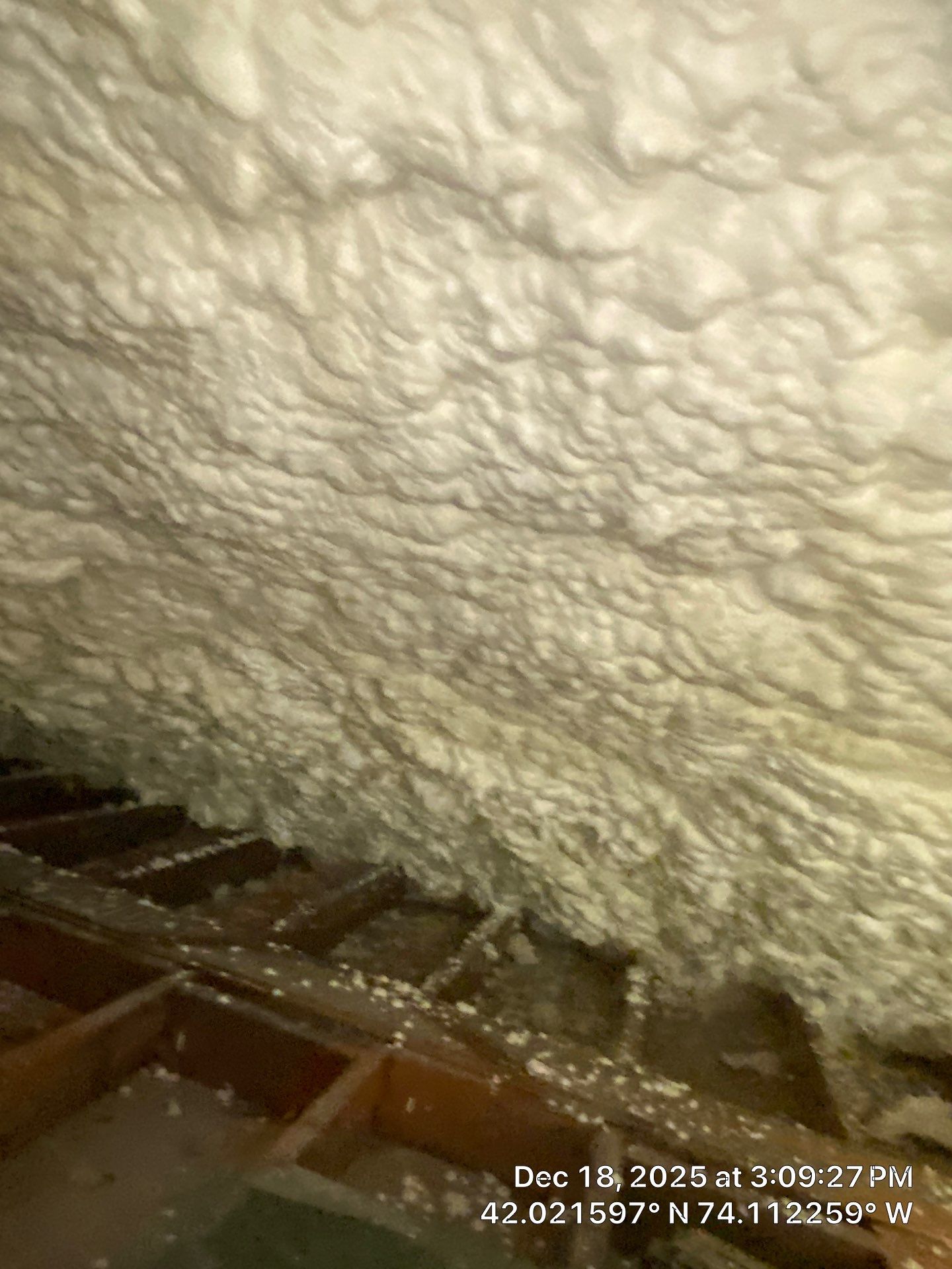 Attic Insulation using open cell spray foam by NYS Foam & Energy