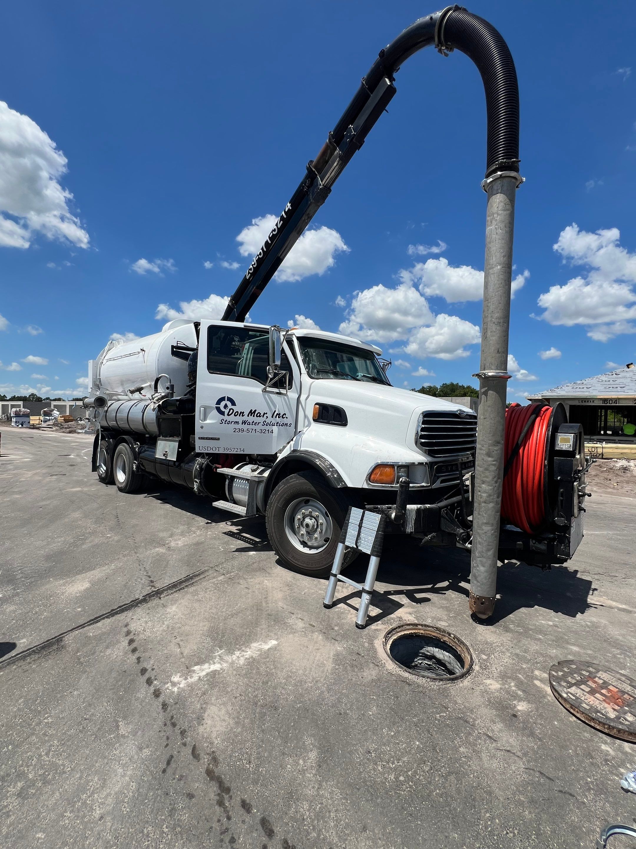 Lehigh Acres New Construction Sewer System Catch Basin Cleaning by APS Power & Water