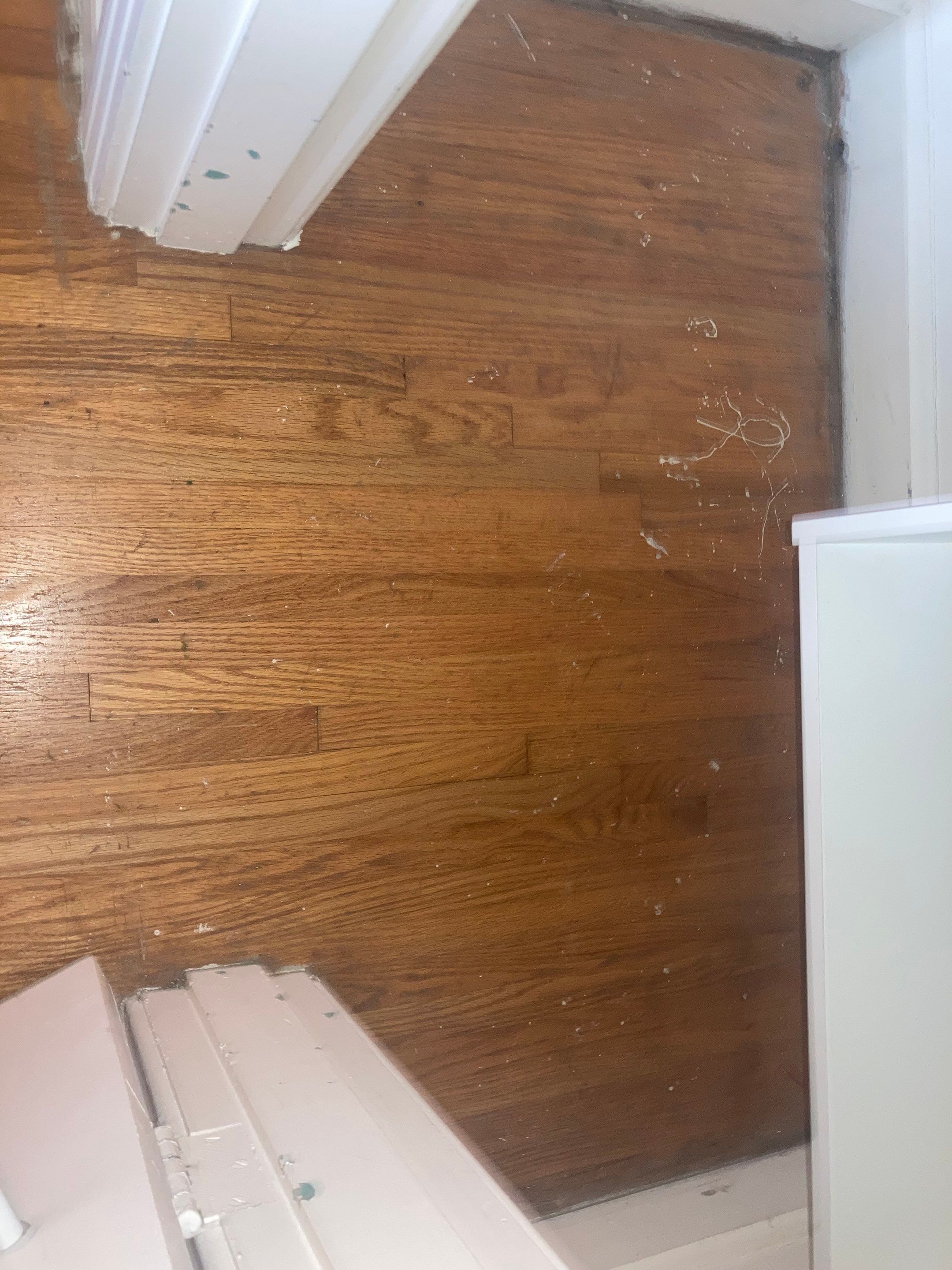 Red and White oak refinish with Duraseal Special Walnut Stain by Footprints Floors of Nashville