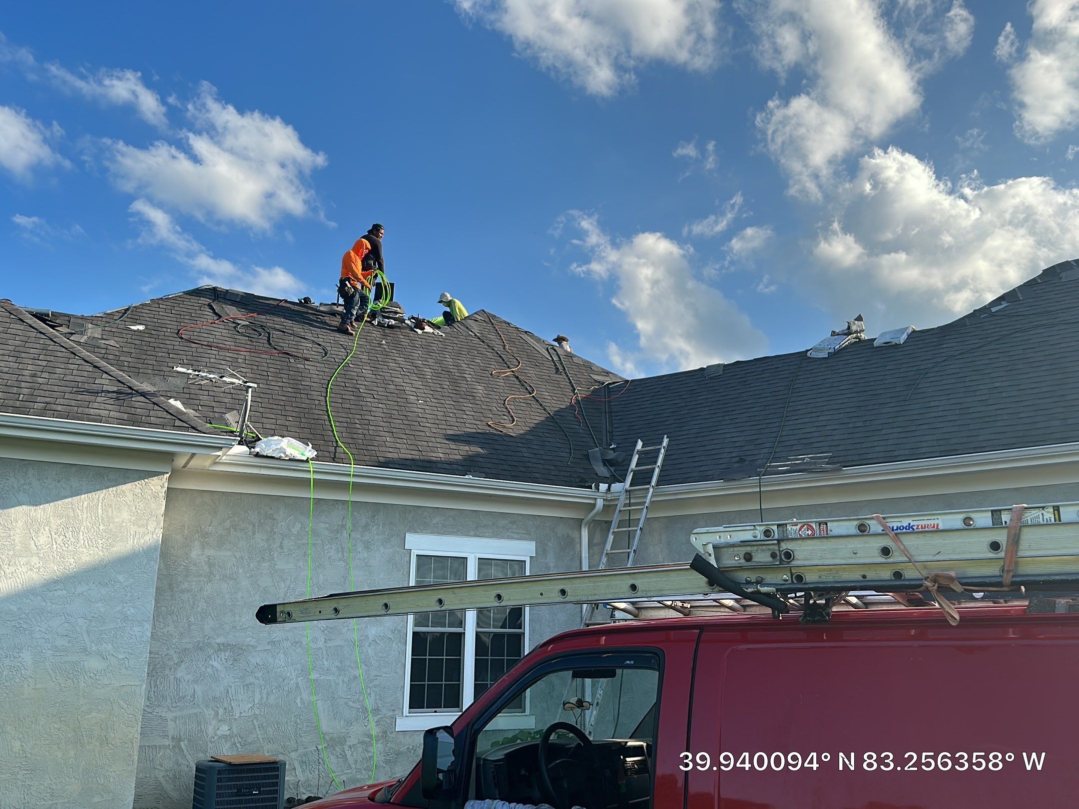Residential Roofing Installation using Atlas Pinnacle Black Shingles by 614 Exteriors