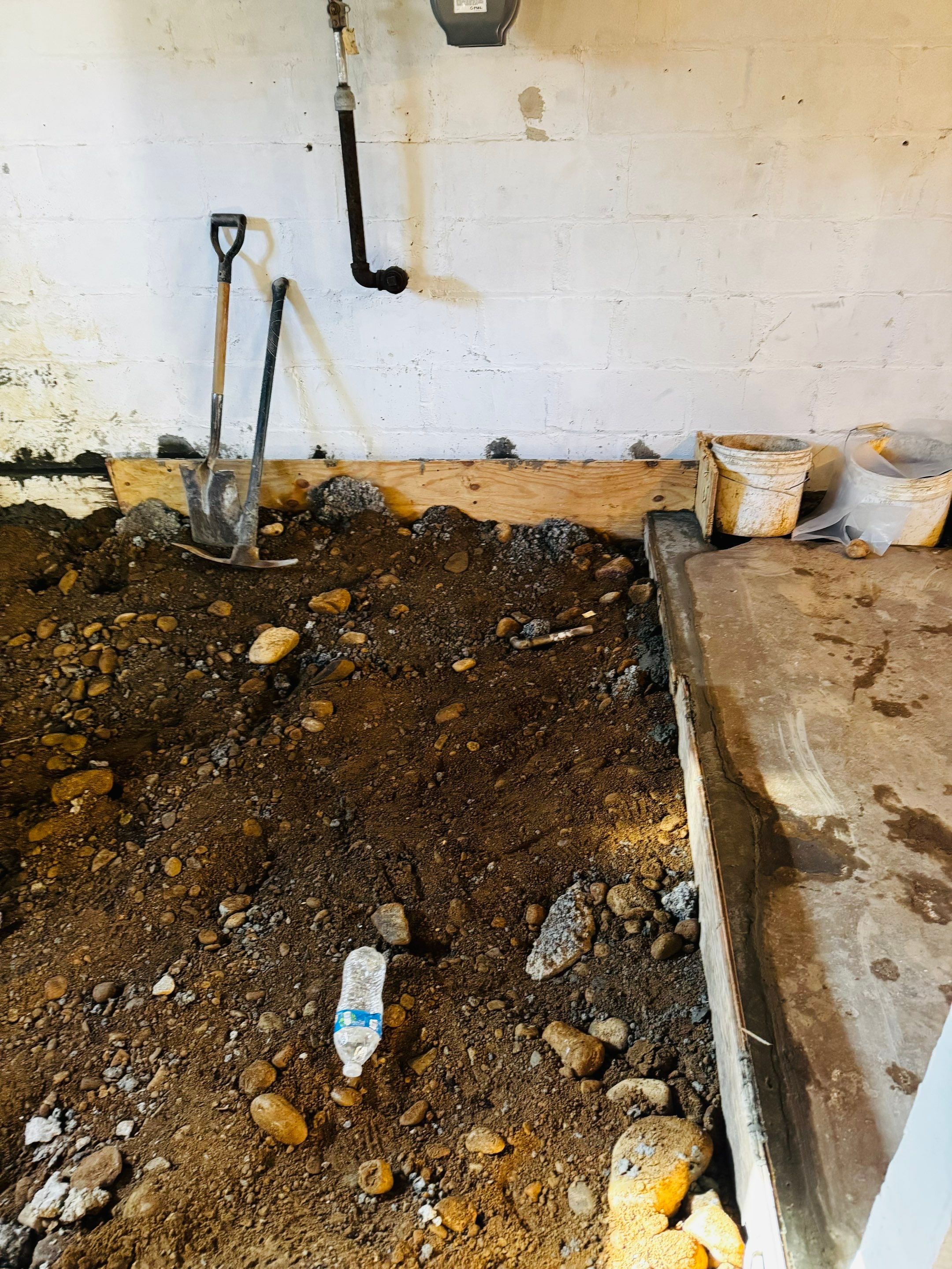 Concrete Floor Replacement and Interior French Drain Project in Morris Plains, New Jersey by Pure Service Pro, LLC 