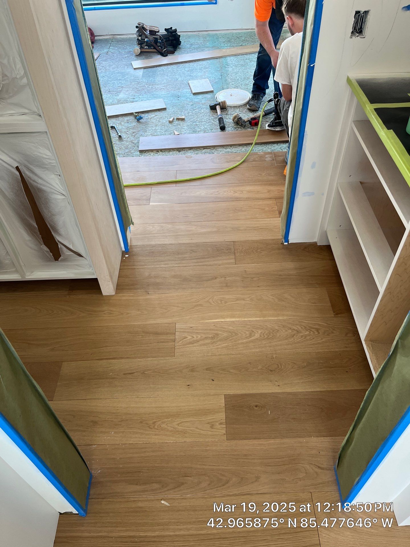 Engineered European White Oak with Matching Custom Stair Nose by RTBaldwin Hardwood Floors