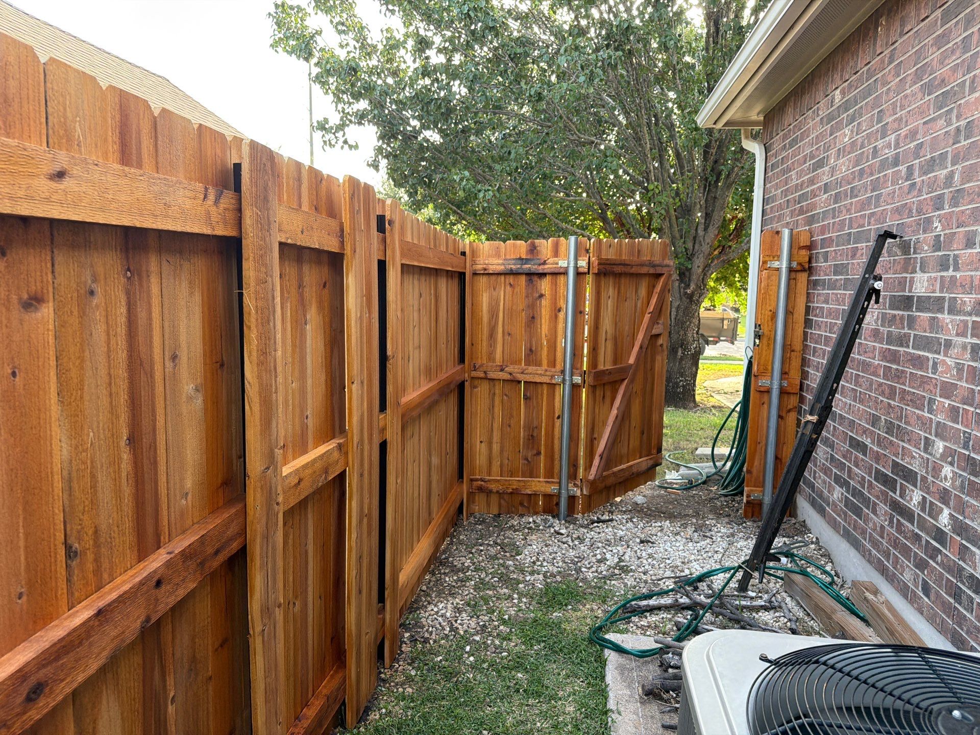 Custom Cedar Privacy Fence in Hutto by Rhino Home Care