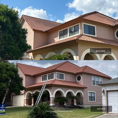 Tile Roof Wash Project in San Antonio