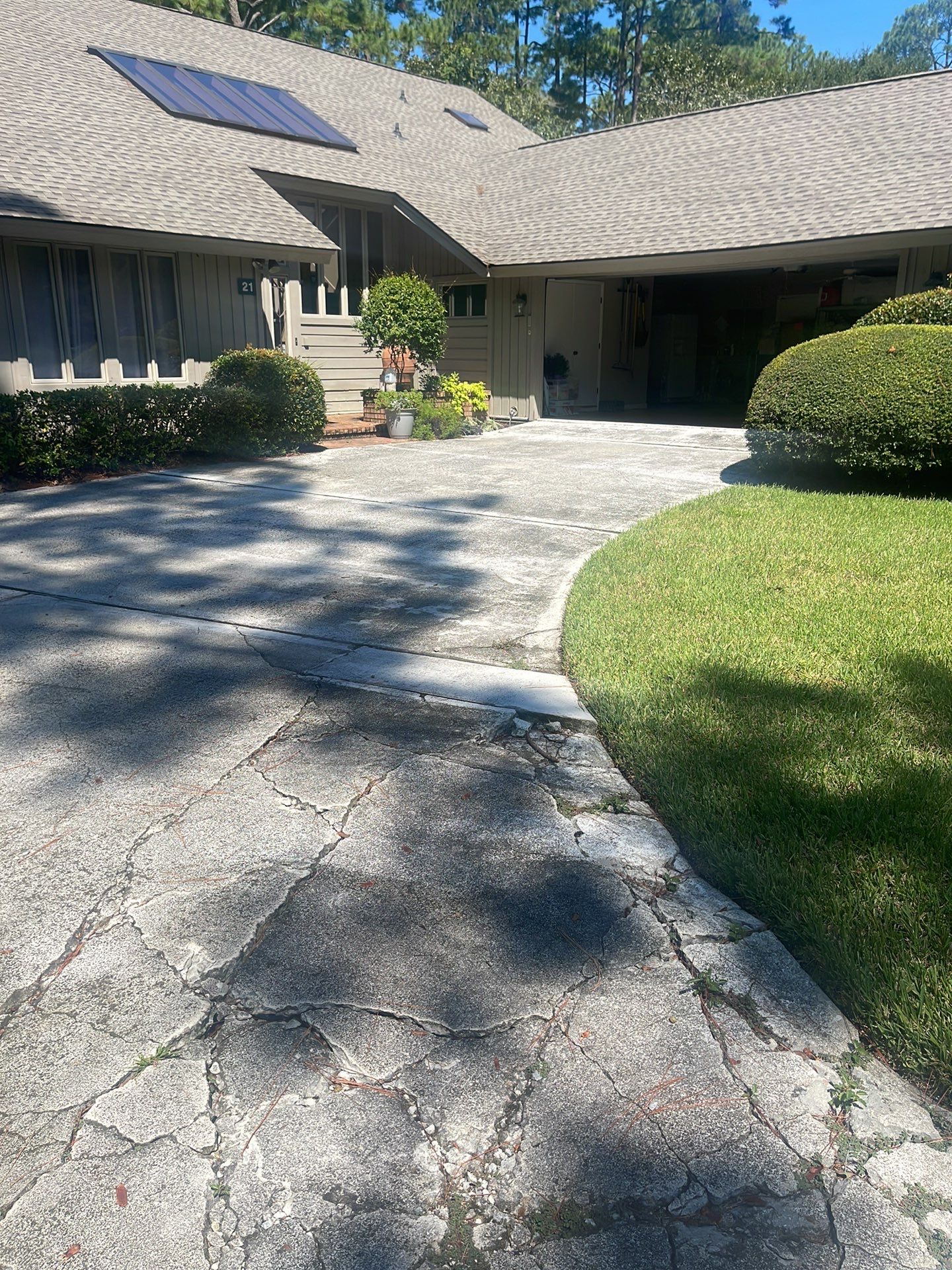Concrete Driveway Replacement with Decorative Paver Inlay in Hilton Head Island by Lowcountry Scapes, LLC