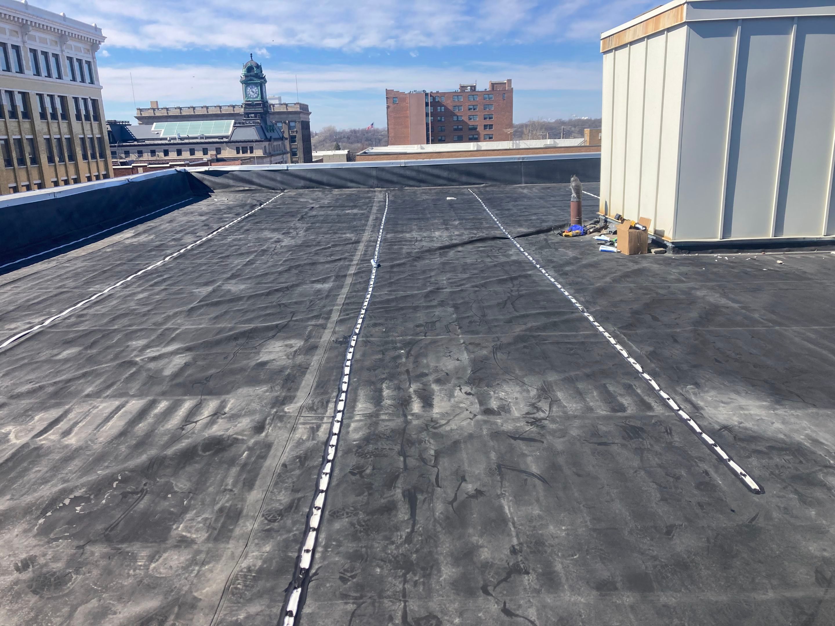 Commercial Roofing Installation using DURO LAST by Grell Roofing, LLC