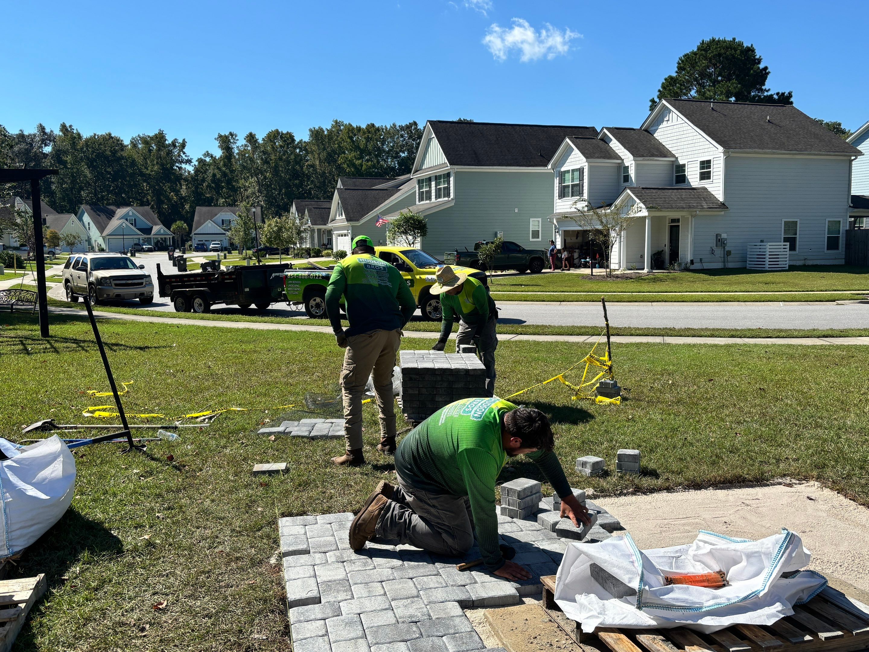 Paver Installation Project in Highland Park - Summerville, SC by Hudson Bros Lawn Care LLC