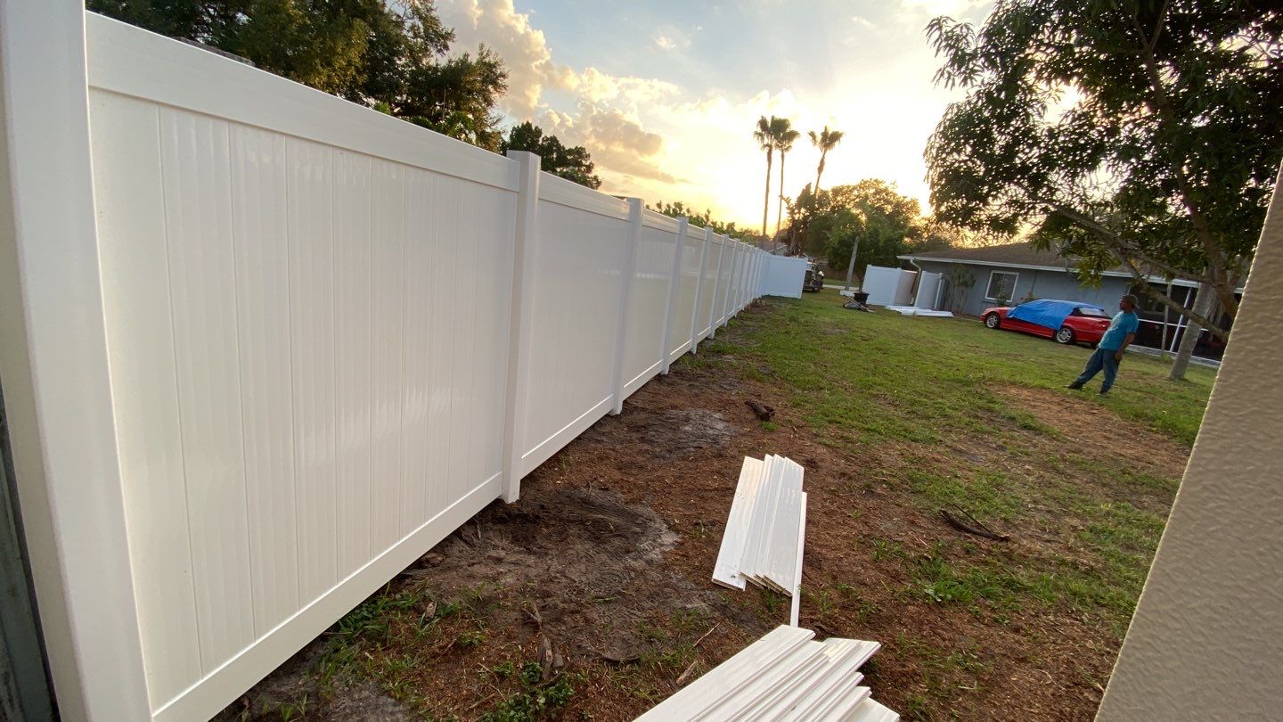 Sarasota, FL White Vinyl Privacy Fence by Asap fence and gates, LLC