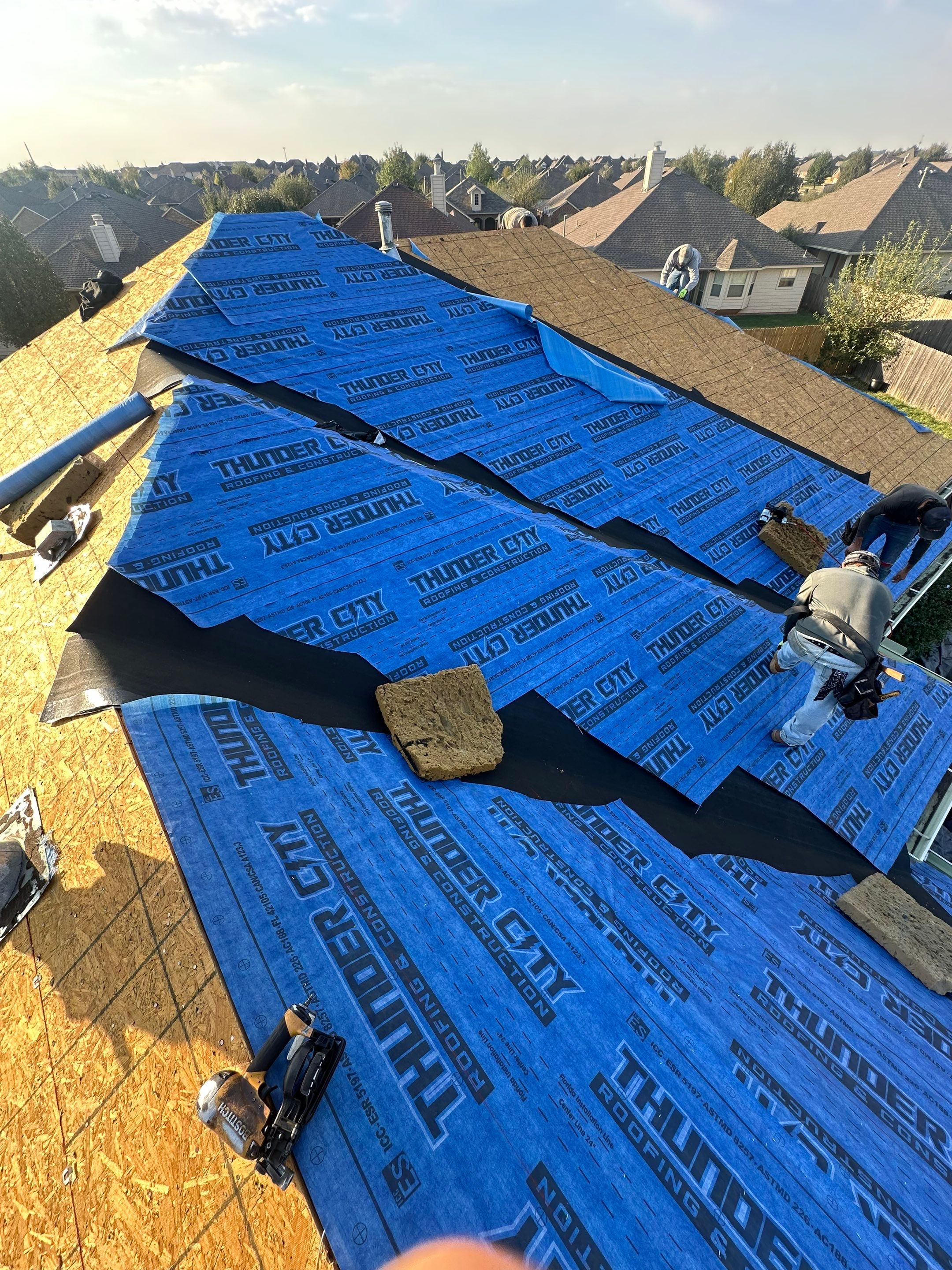 Residential Roofing Installation using iko dynasty wwd by Thunder City Roofing