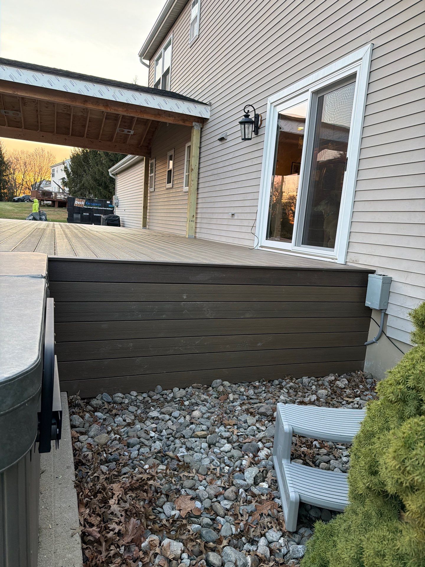 New Deck With a Roof and TV Mount in Raritan, New Jersey by deck guardian