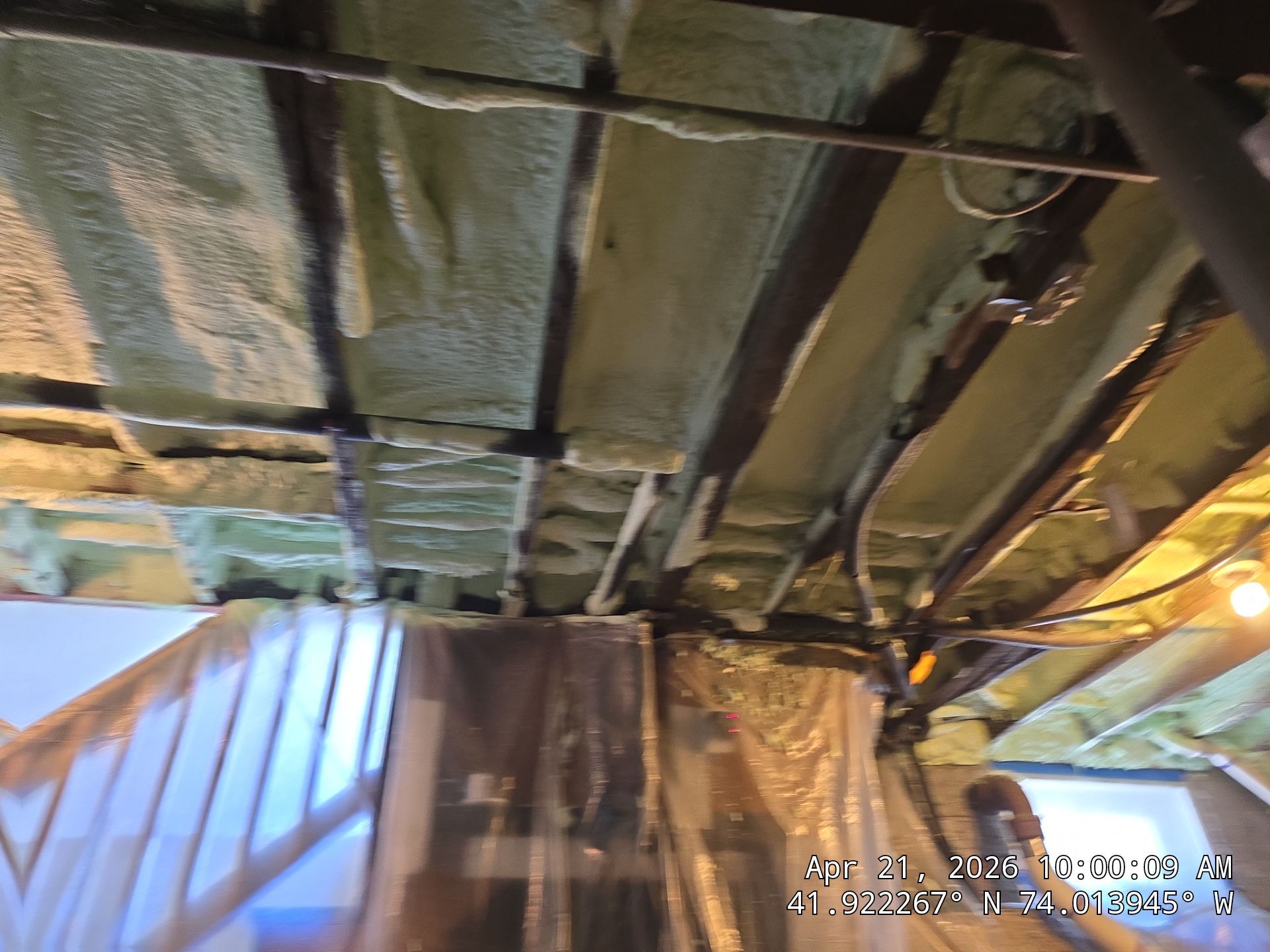 Attic Insulation using open cell spray foam by NYS Foam & Energy