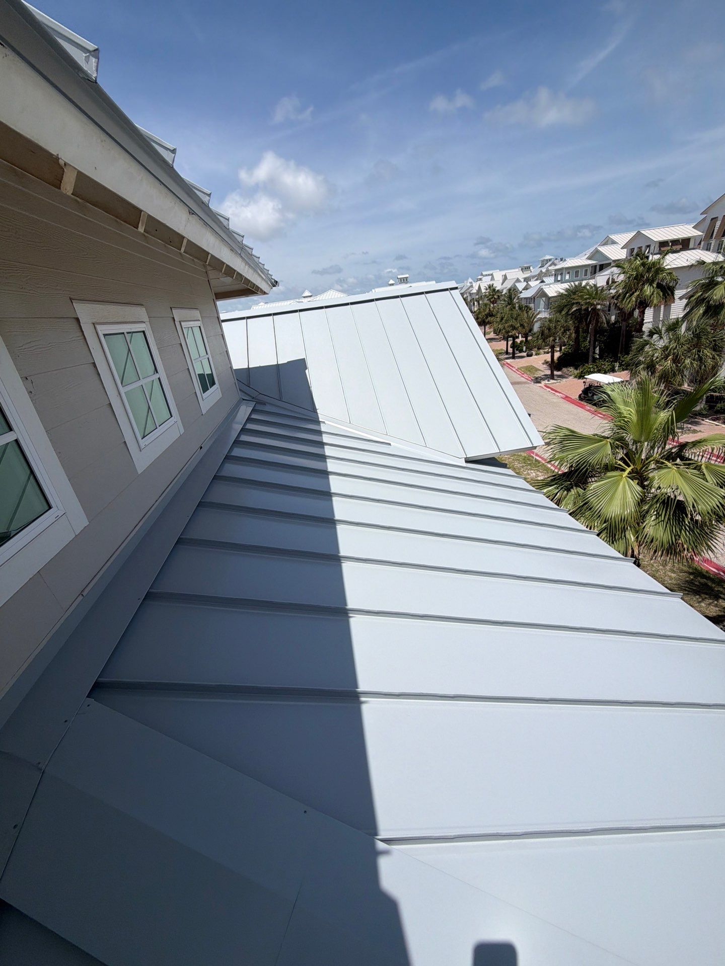 Residential Roof Replacement using 24 GA Double-Lock - Match Dove Grey by Action Exteriors Austin