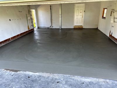 Concrete garage floor replacement