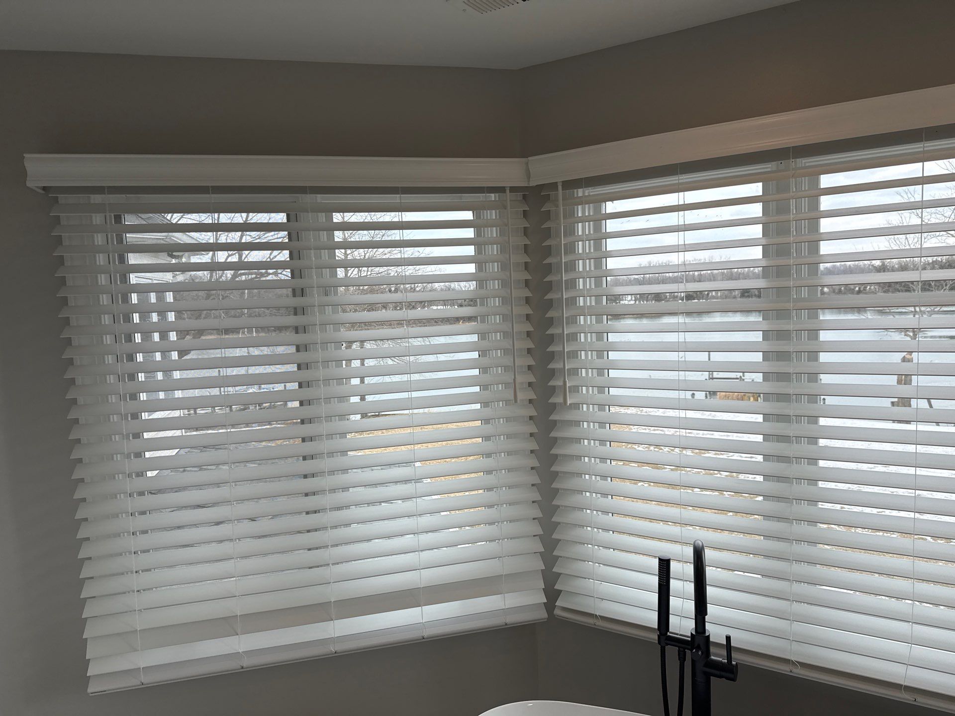 Faux Wood Blinds Project in Broomes Island, MD by Southern Maryland Custom Blinds