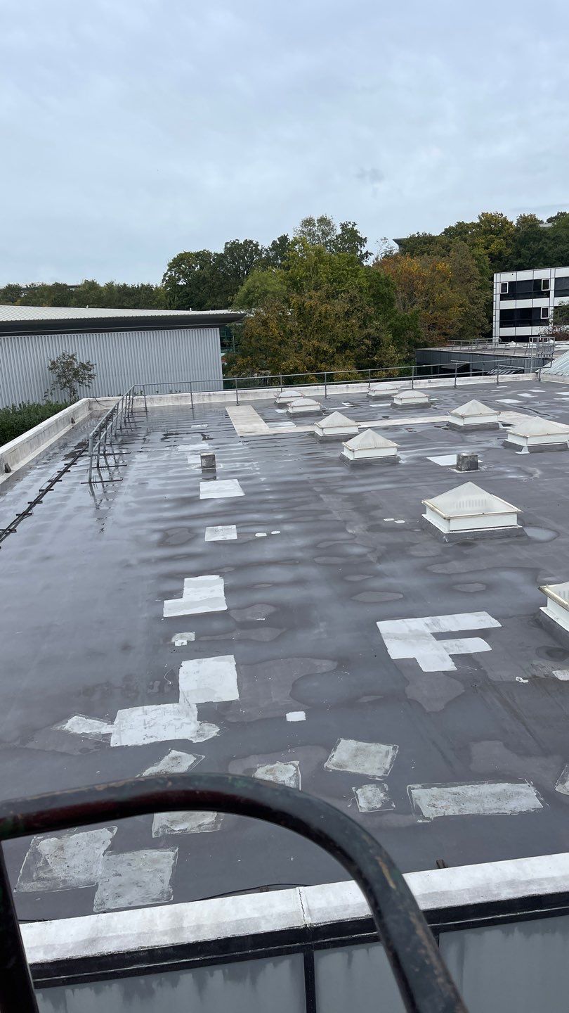 EPDM (rubber) Roof Cleaning using Honda 15lpm Low Pressure Washing Machine by Ges Exterior Cleaning ltd