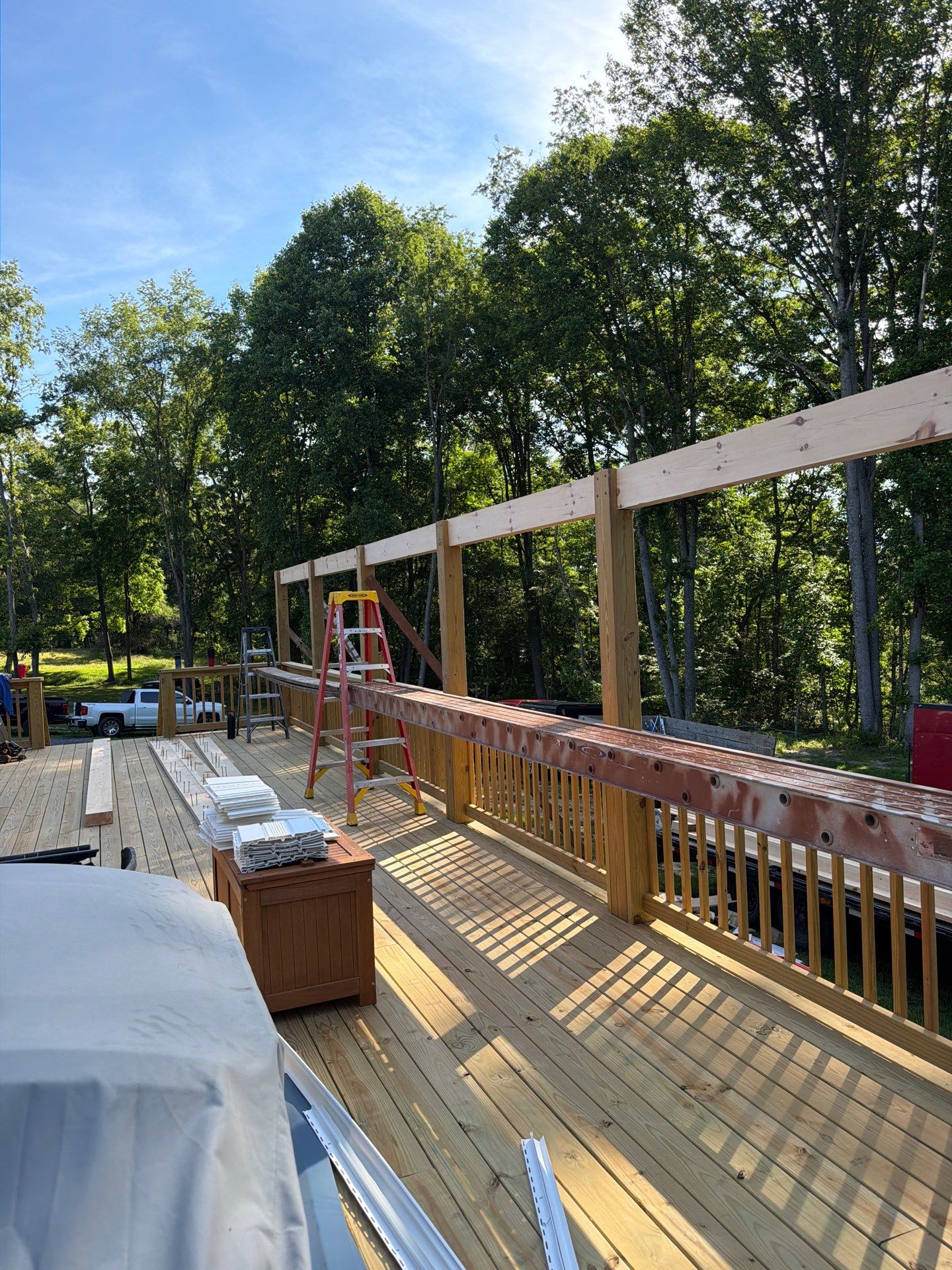 Custom Covered Deck and Porch Construction in Ronceverte, West Virginia by Walnut Hollow Decks & Outdoor Living