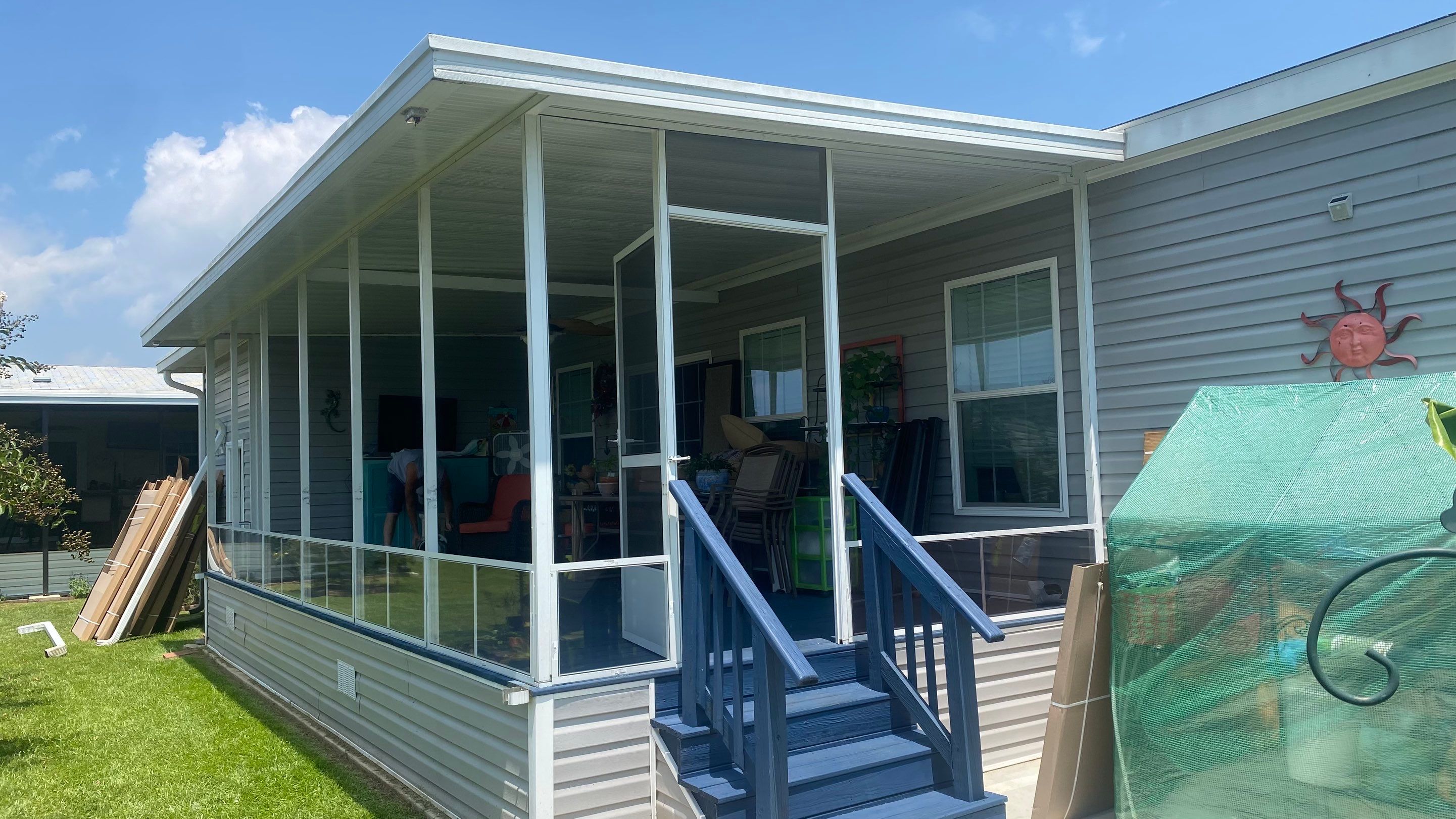 Screen Under w/Vinyl 4 Track Windows by Titan Sunrooms