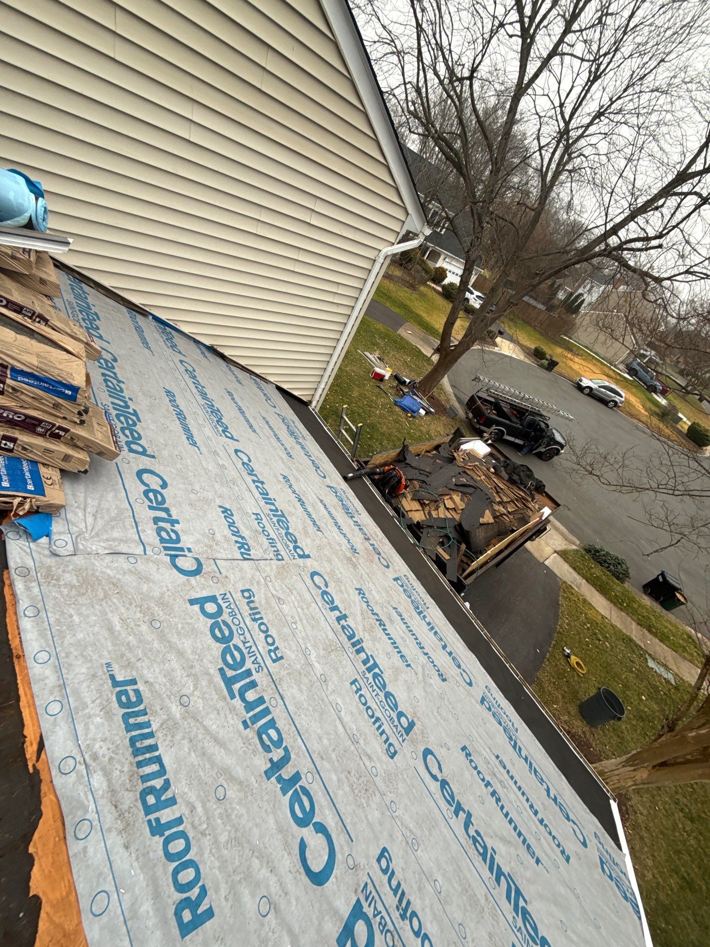 Fairfax Station :Residential Roof Replacement with CertainTeed Landmark Pro in Max Def Drift Wood  by RM Banning, Inc.