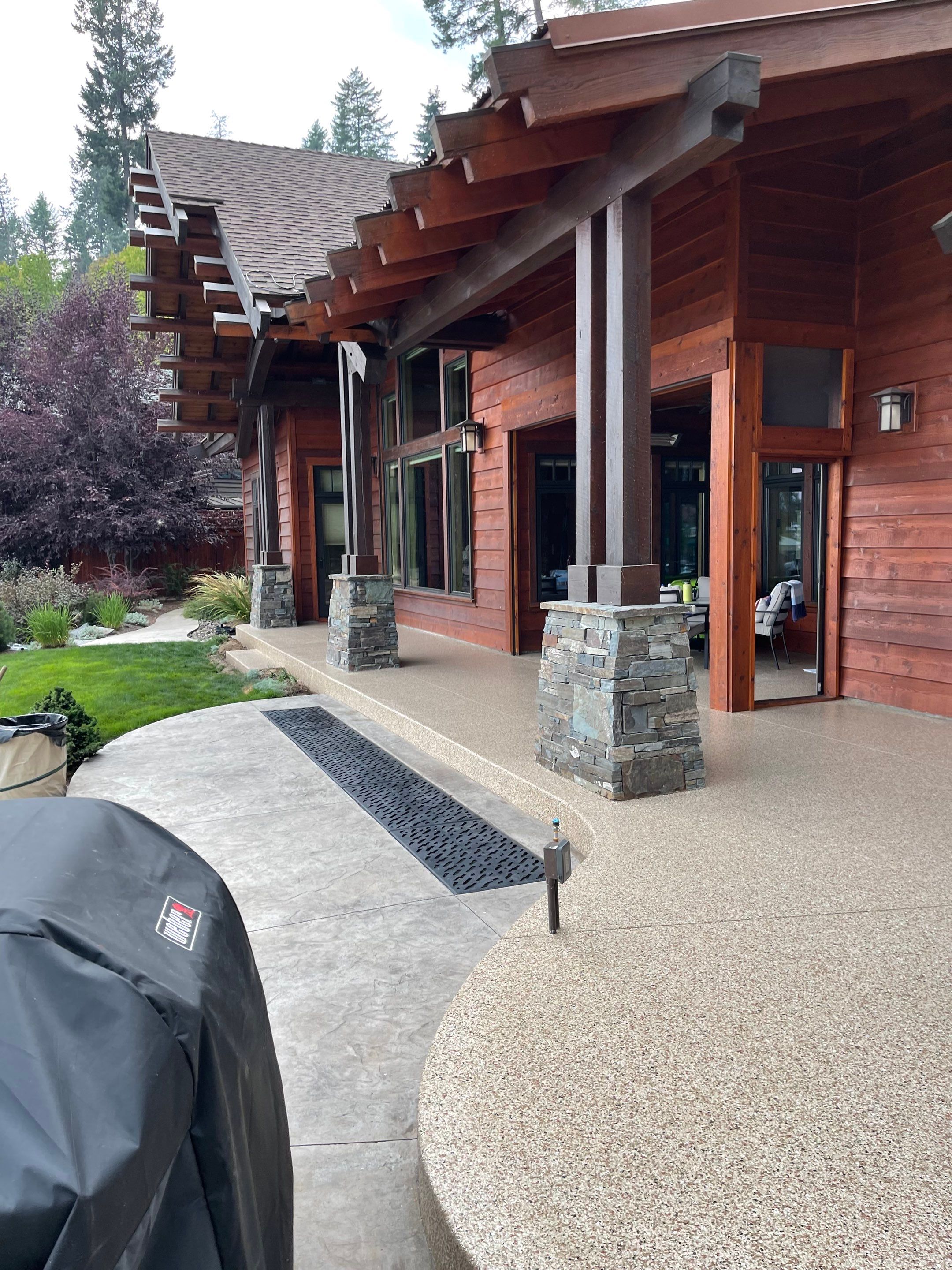 Patio and Walkway using Pecan and the Penntek Evolution Flooring System by Croc Coatings, LLC