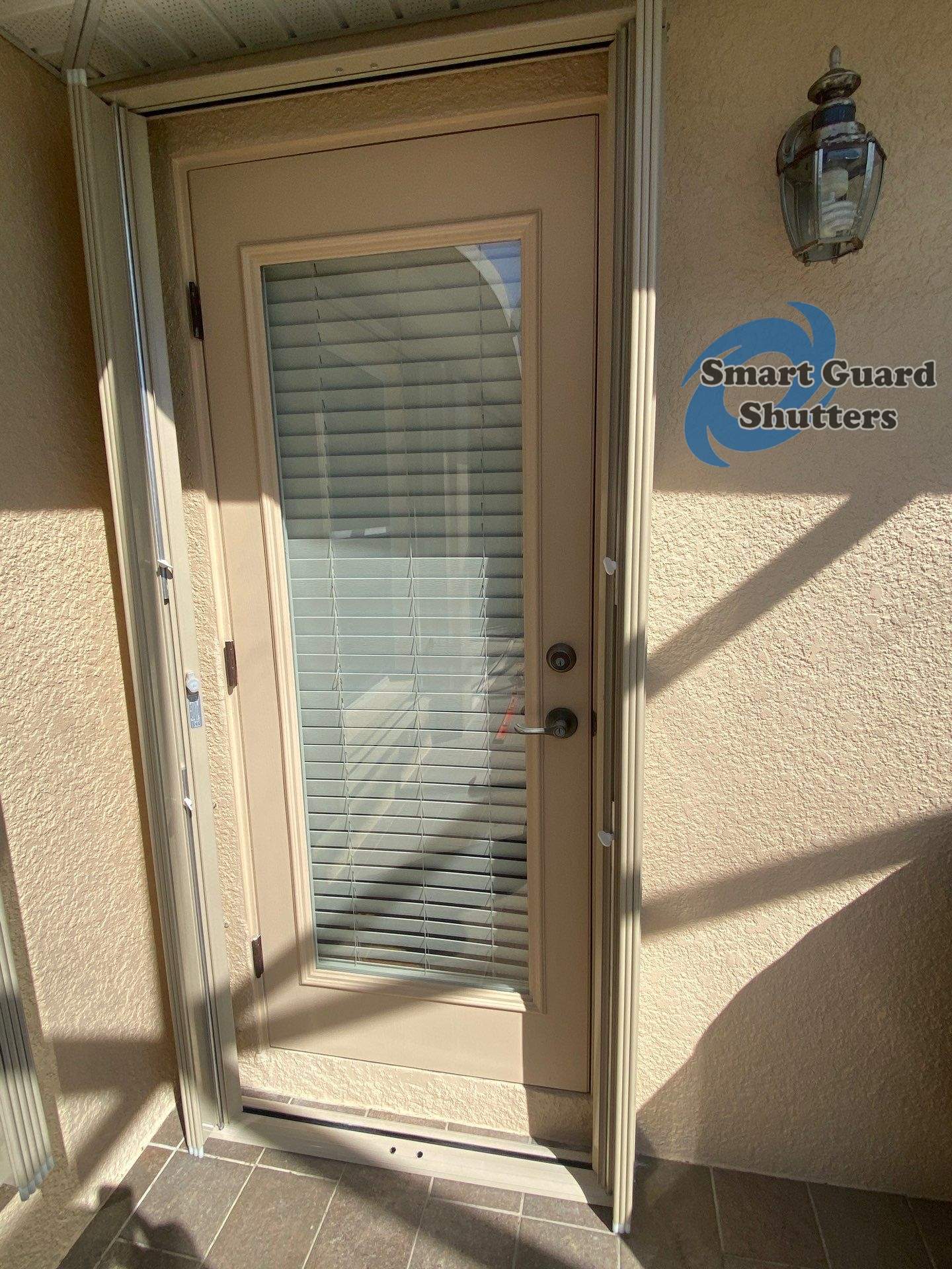 Accordions in Beige by Smart Guard Shutters