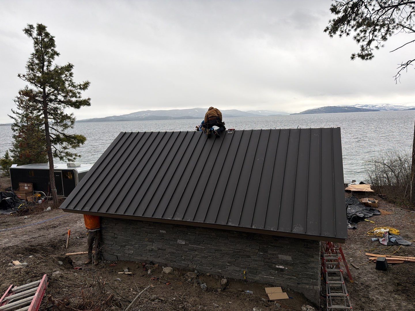 CMG ULG Mechanical Lock Standing Seam - Dark Bronze by Montana Roofing Solutions