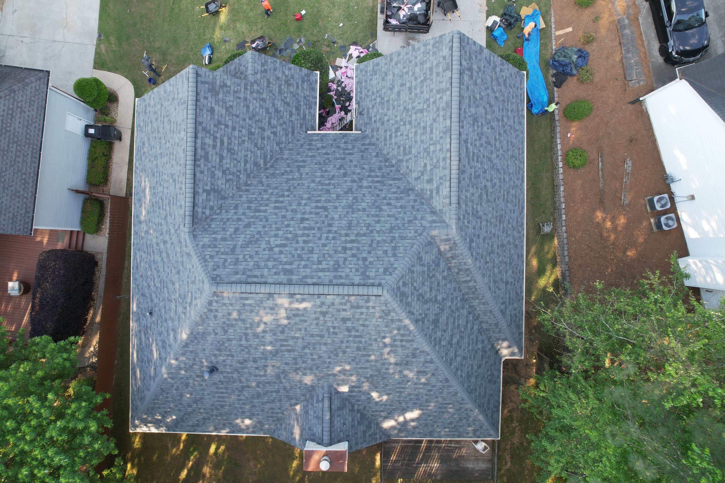 Residential Roof Replacement using Owens Corning Estate Gray by Inspector Roofing and Restoration