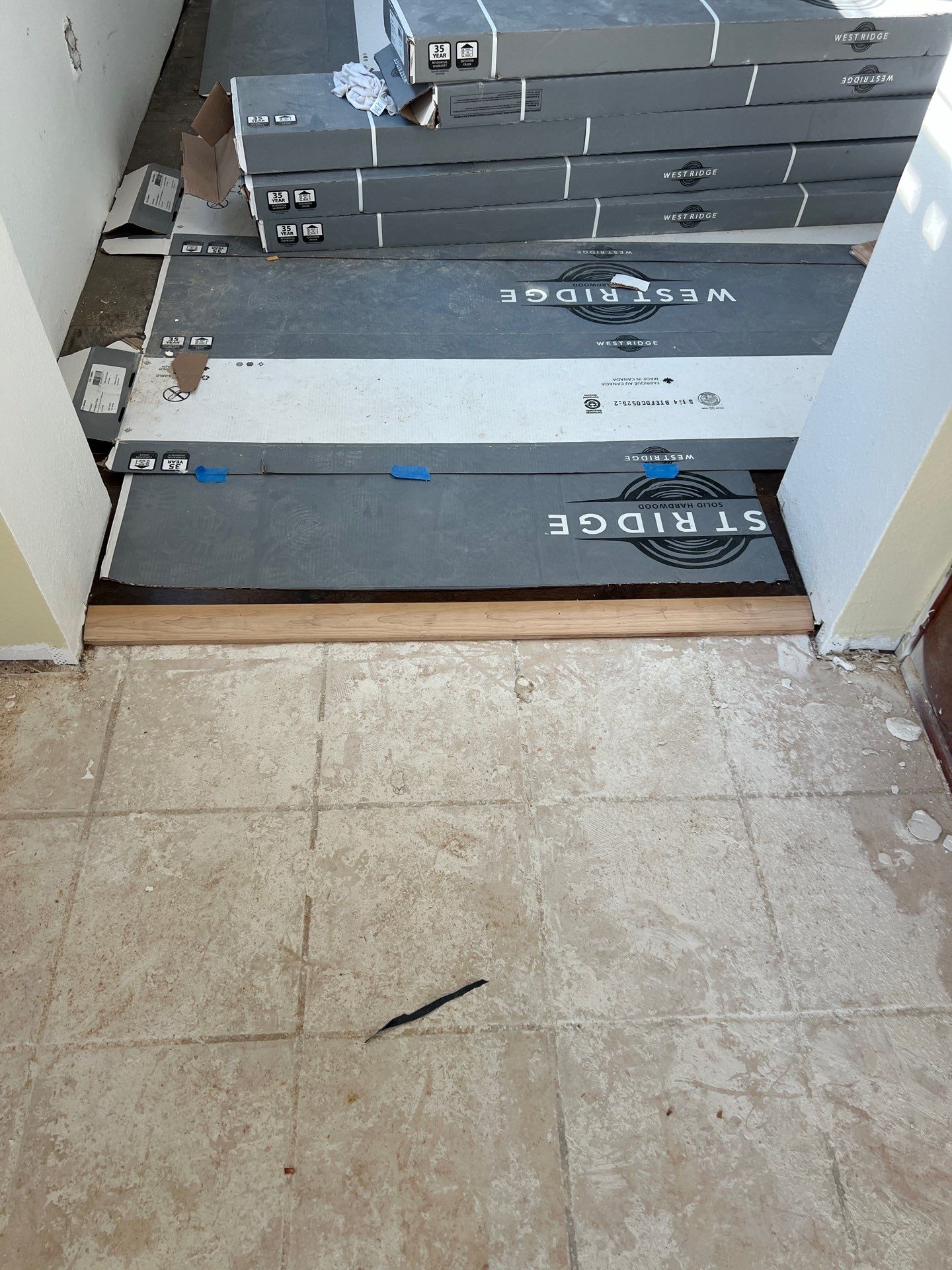 In Progress - Nail Down Prefinished Birch will give this home a warm Western look. by Bernard Hardwood Floors
