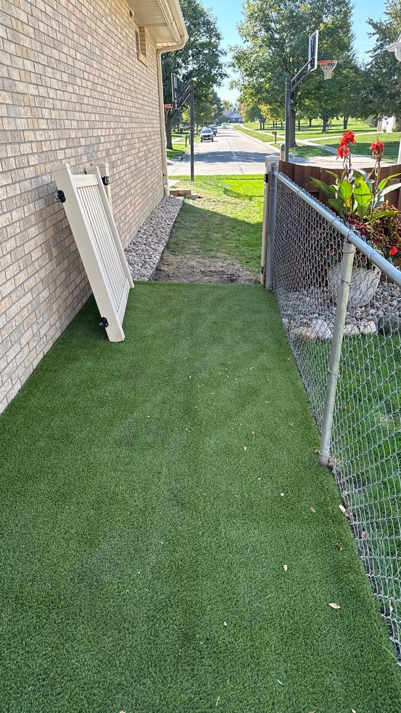 Pet Friendly Synthetic Turf Installation by New Horizon Landscapes