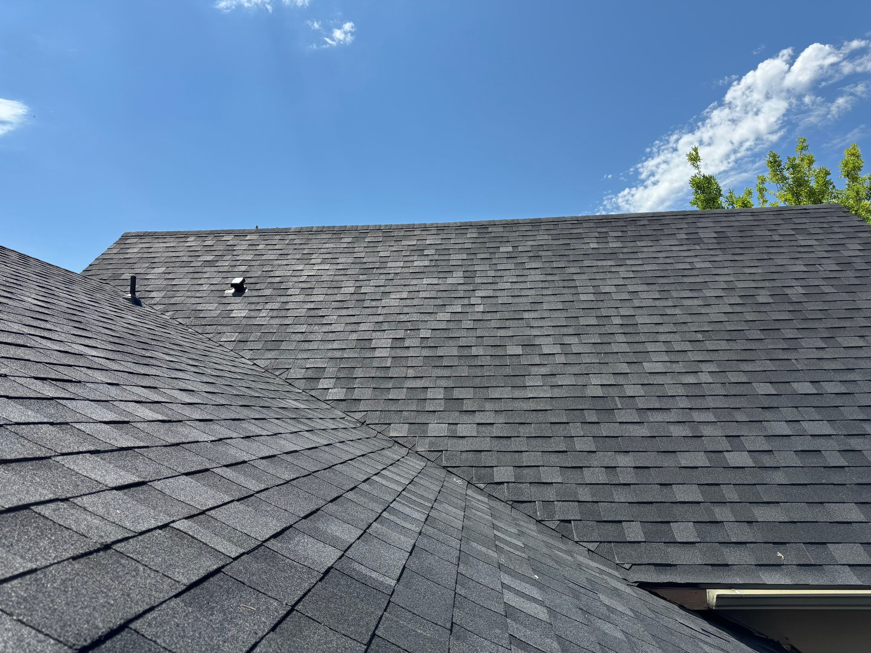 Residential Roof Replacement Featuring Charcoal Grey Architectural Shingles by Olive Roofing