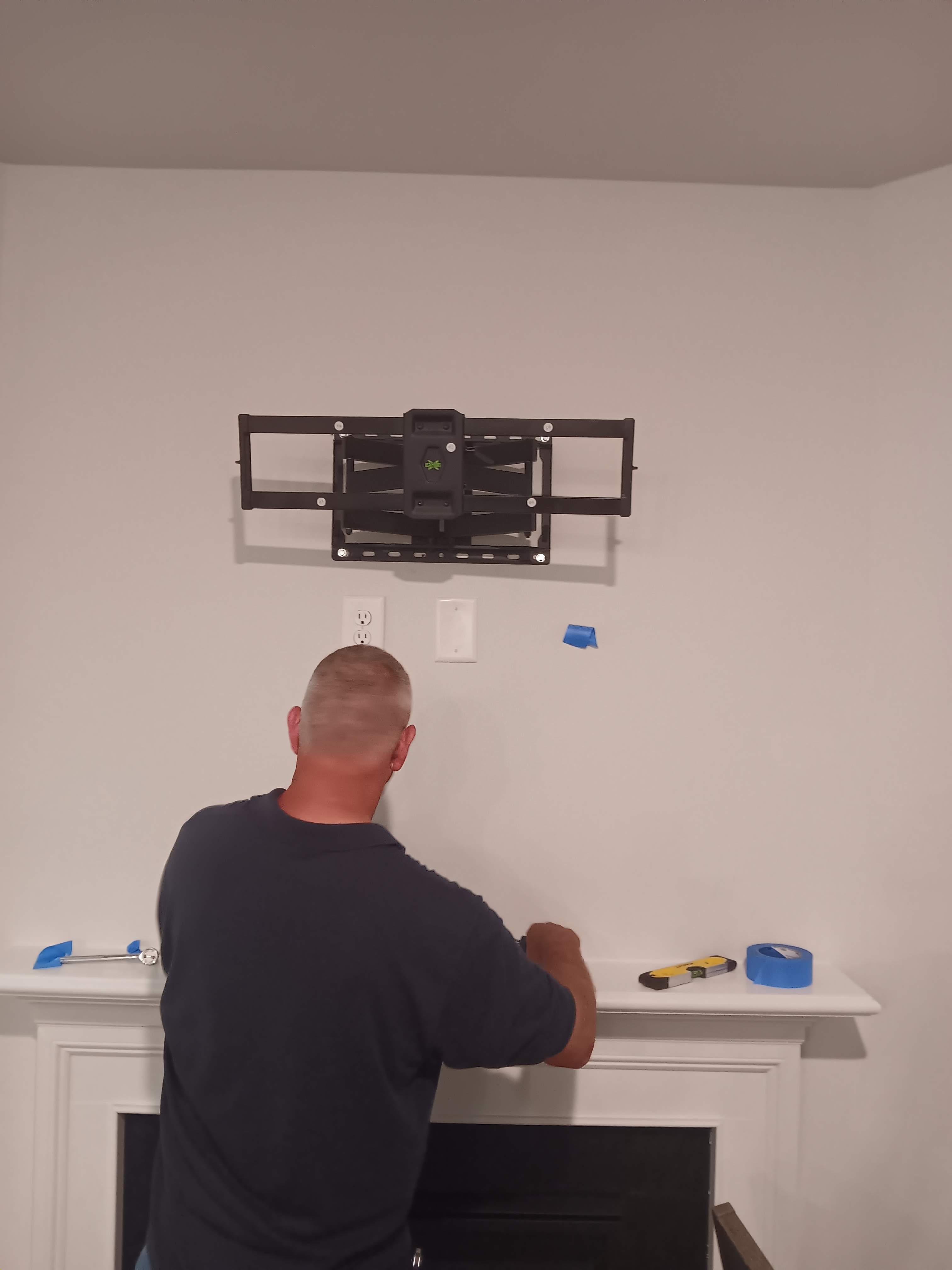 TV Mounting using TV Wall Mount Bracket by B&L LABOR SERVICES LLC
