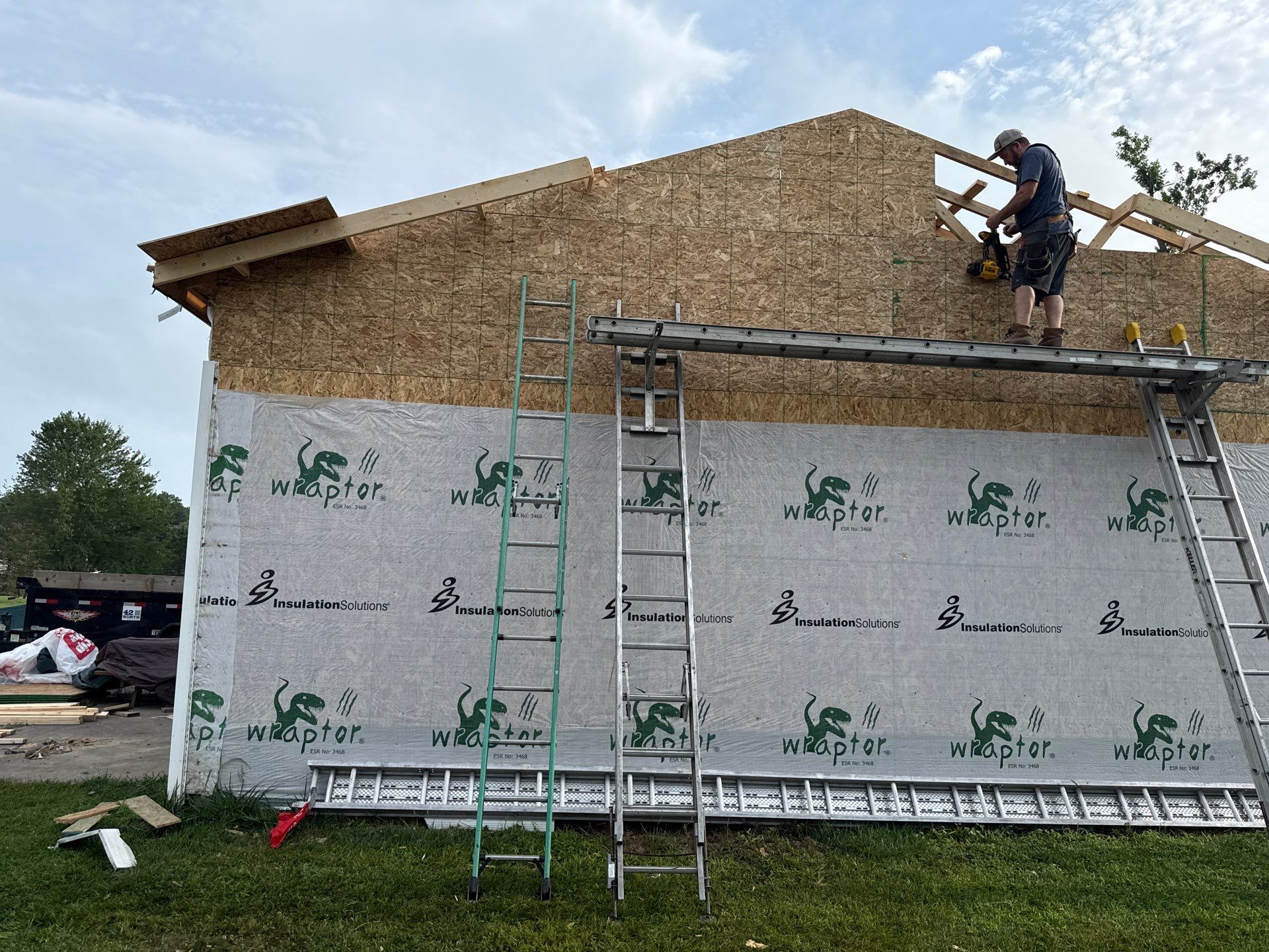 Storm Damage Repair on Barn. by 42 North Construction, LLC.