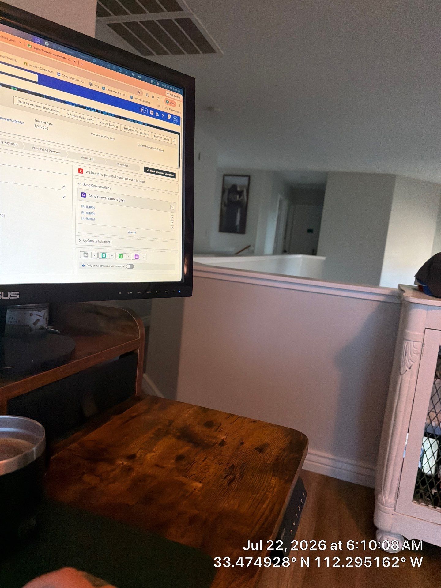 Home Office Setup and Murphy Bed Installation in Avondale by CompanyCam Sales Demo