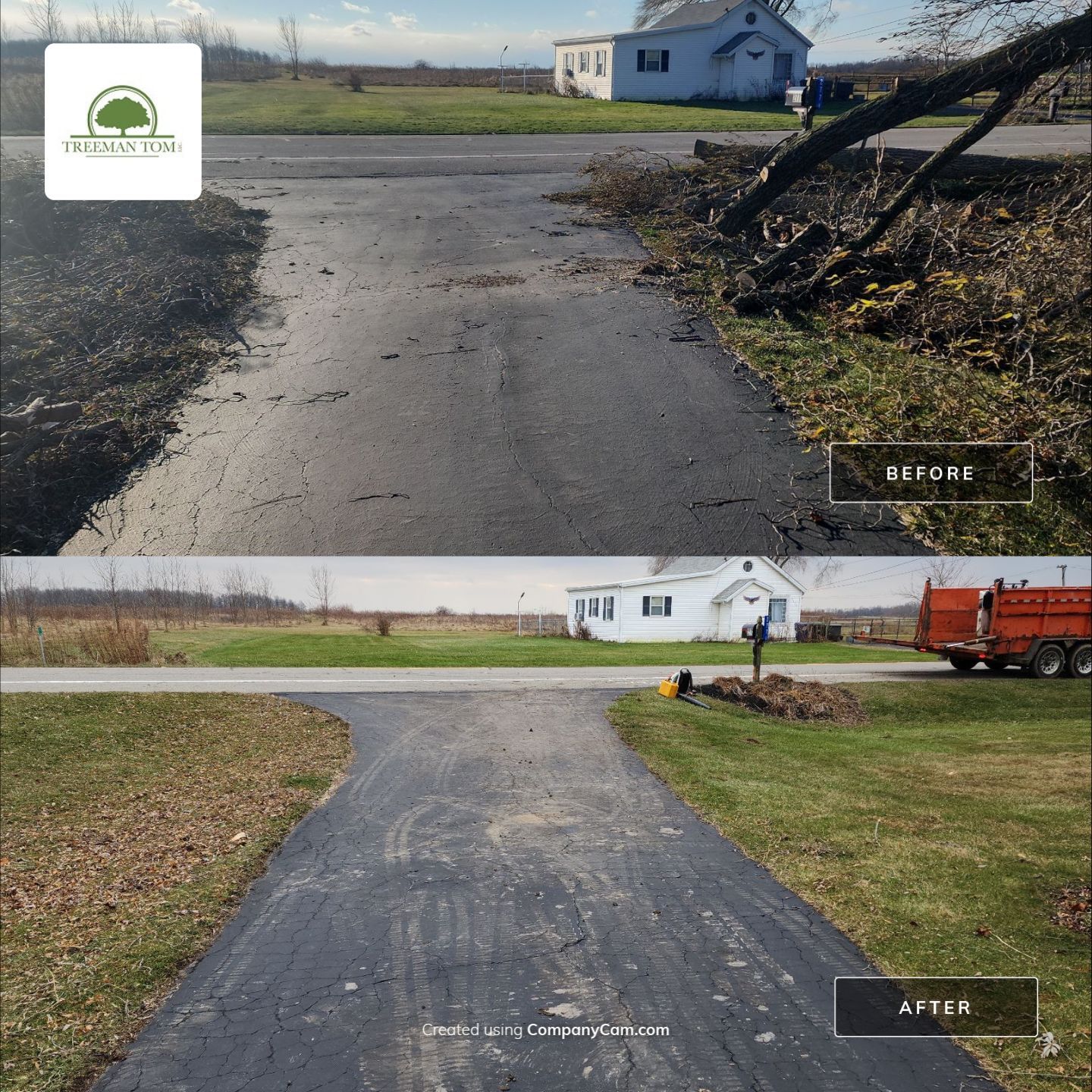 Emergency Job: Clear driveway by Treeman Tom LLC
