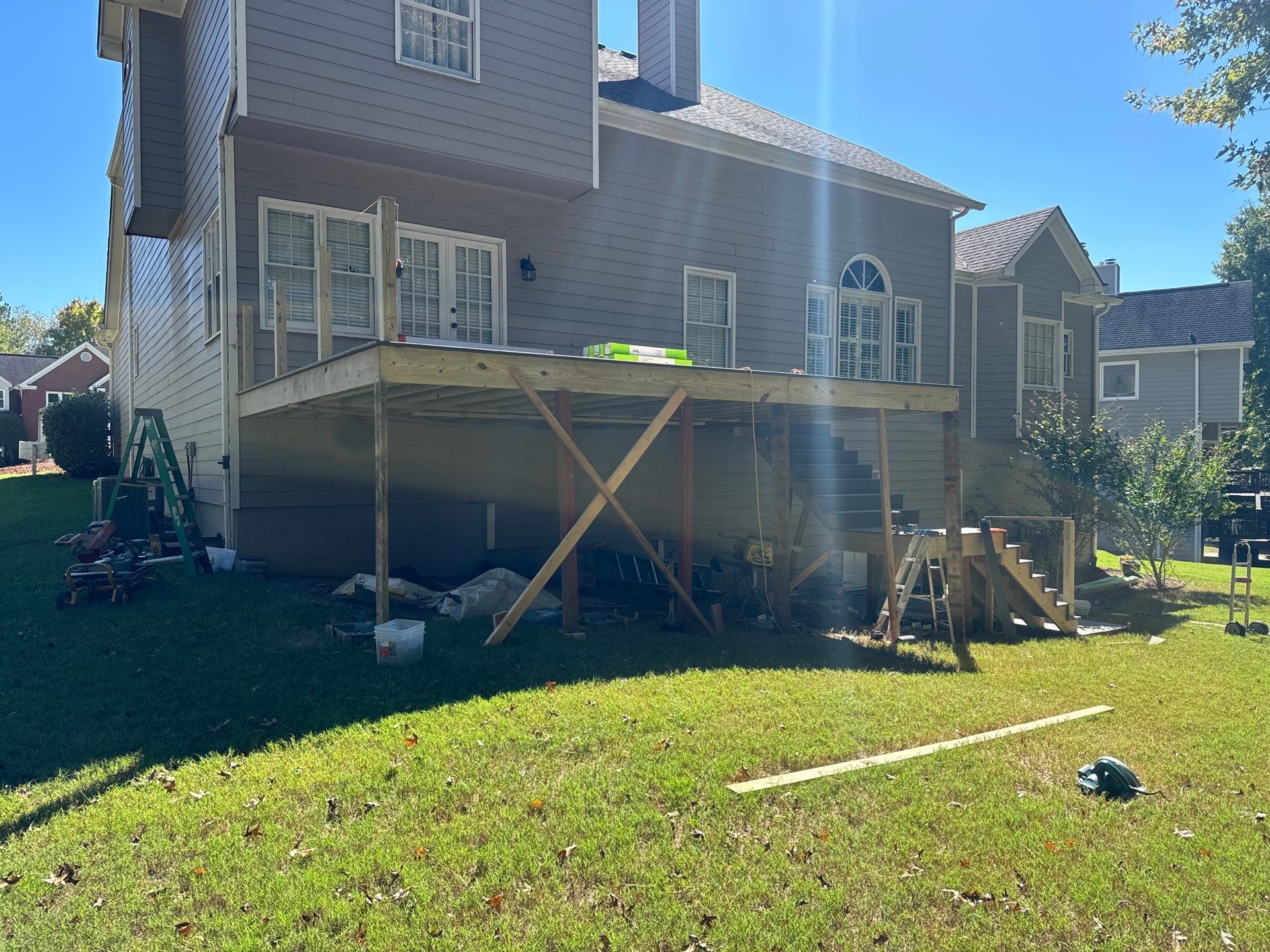Elevated Multi-Level Composite Deck Replacement in Duluth, Georgia by Swift Home Renovations
