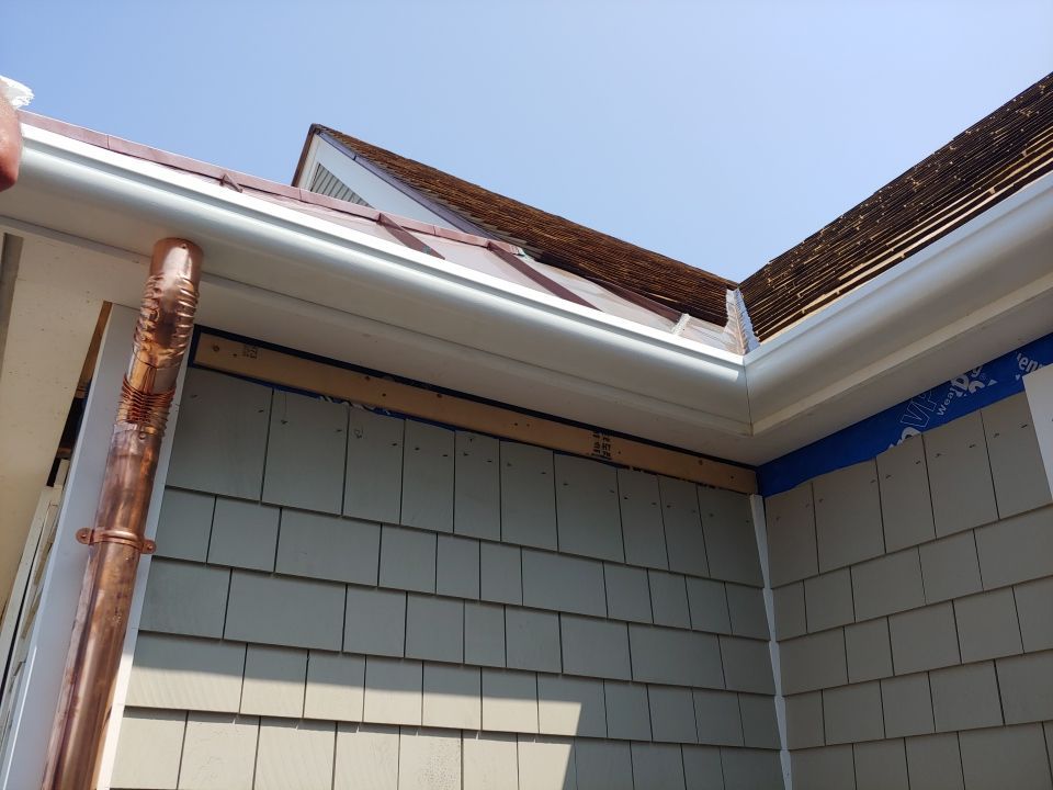 Gutter Installation using 4x6 Fiberglass Gutter in Harwich Port, MA by Gutter Pro Enterprises