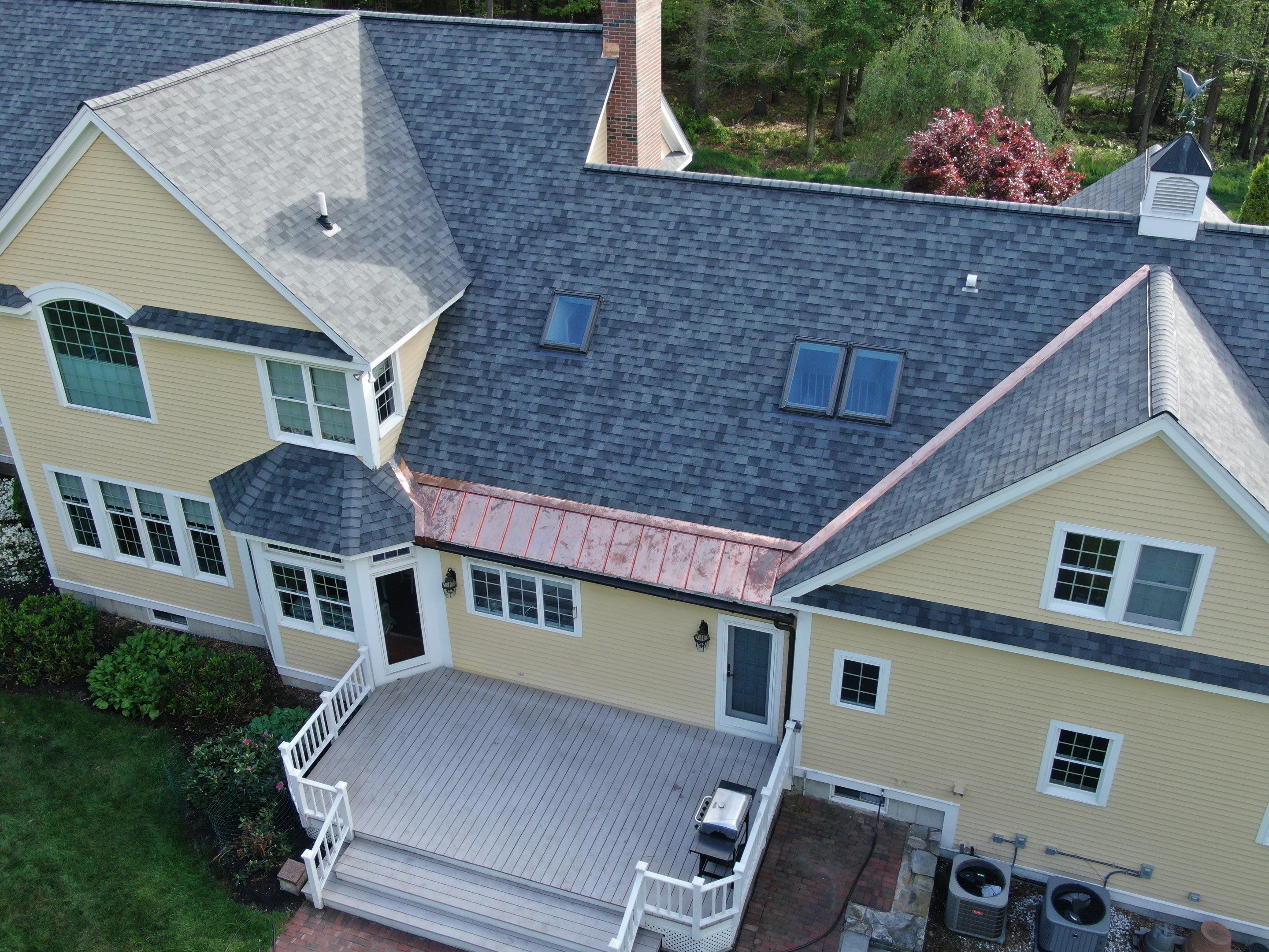 Roof Replacement with Owens Corning Shingles and Copper Flashing by Mighty Dog Roofing of Greater Middlesex County