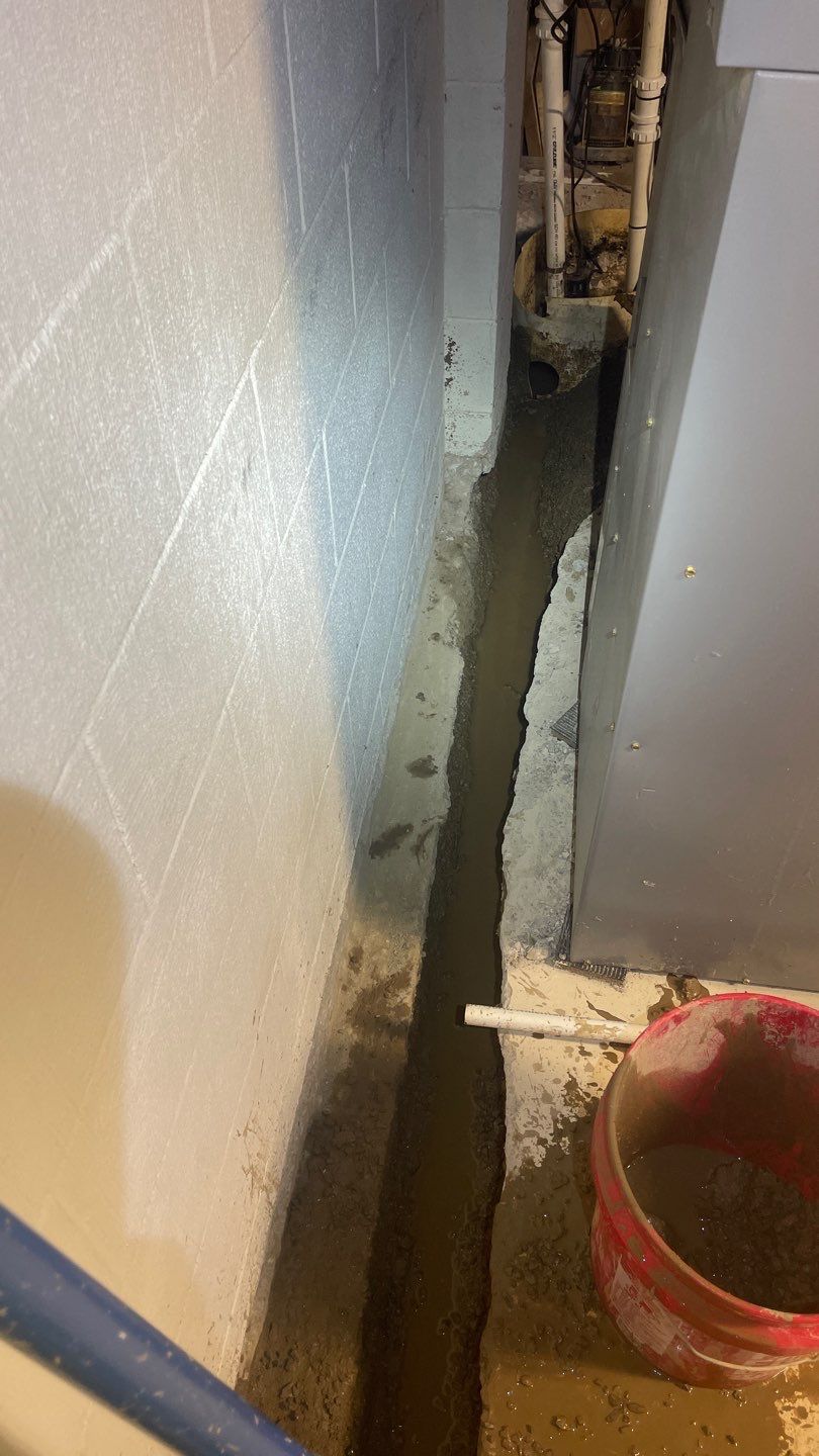 Interior Basement Waterproofing System by Toledo Basement Repair