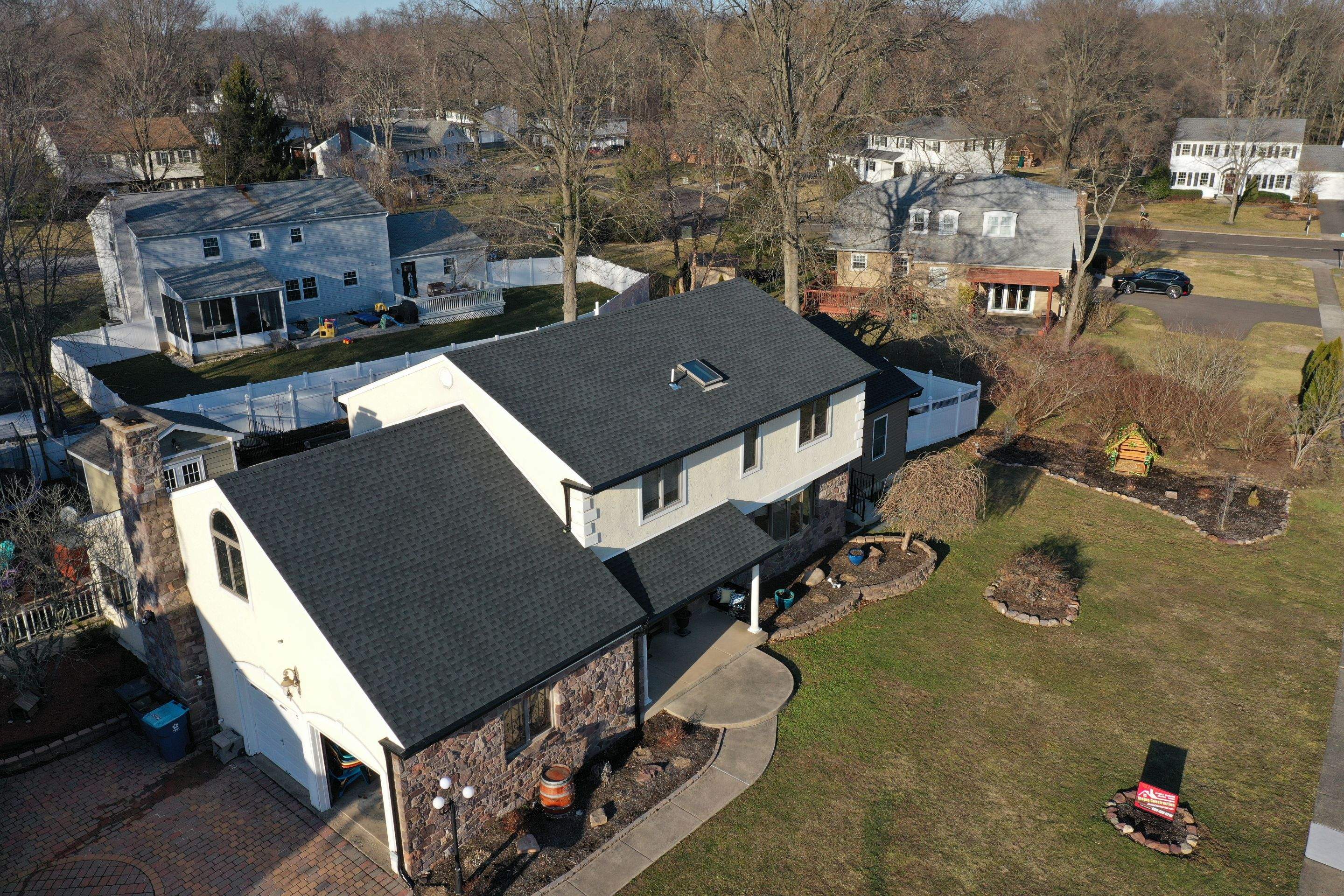 New Architectural Shingle Roof and Gutter Guard Installation in Morrisville by Stofan Construction LLC