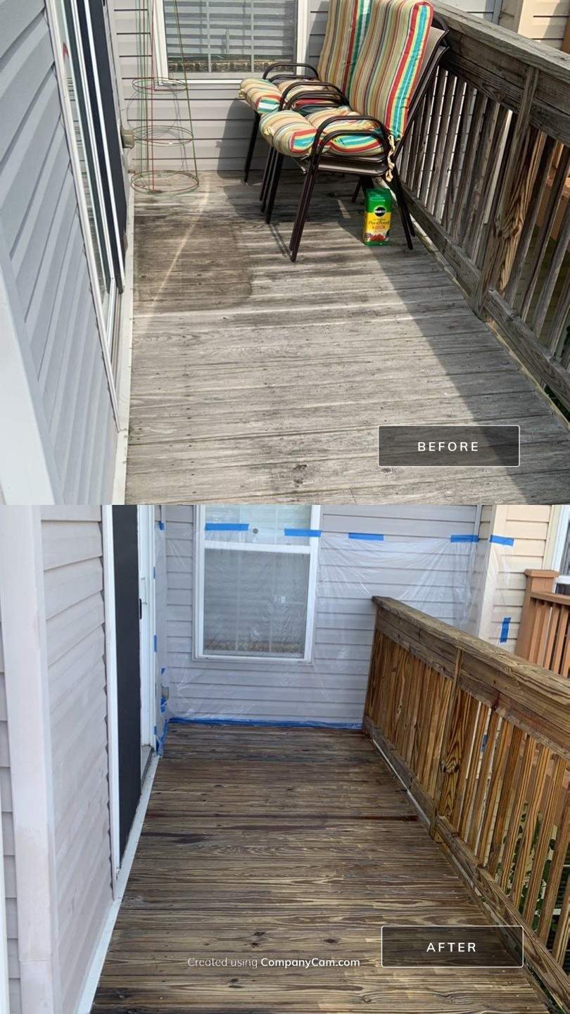Deck Refinishing using Powerwasher by A1 NERDY HOMES LLC