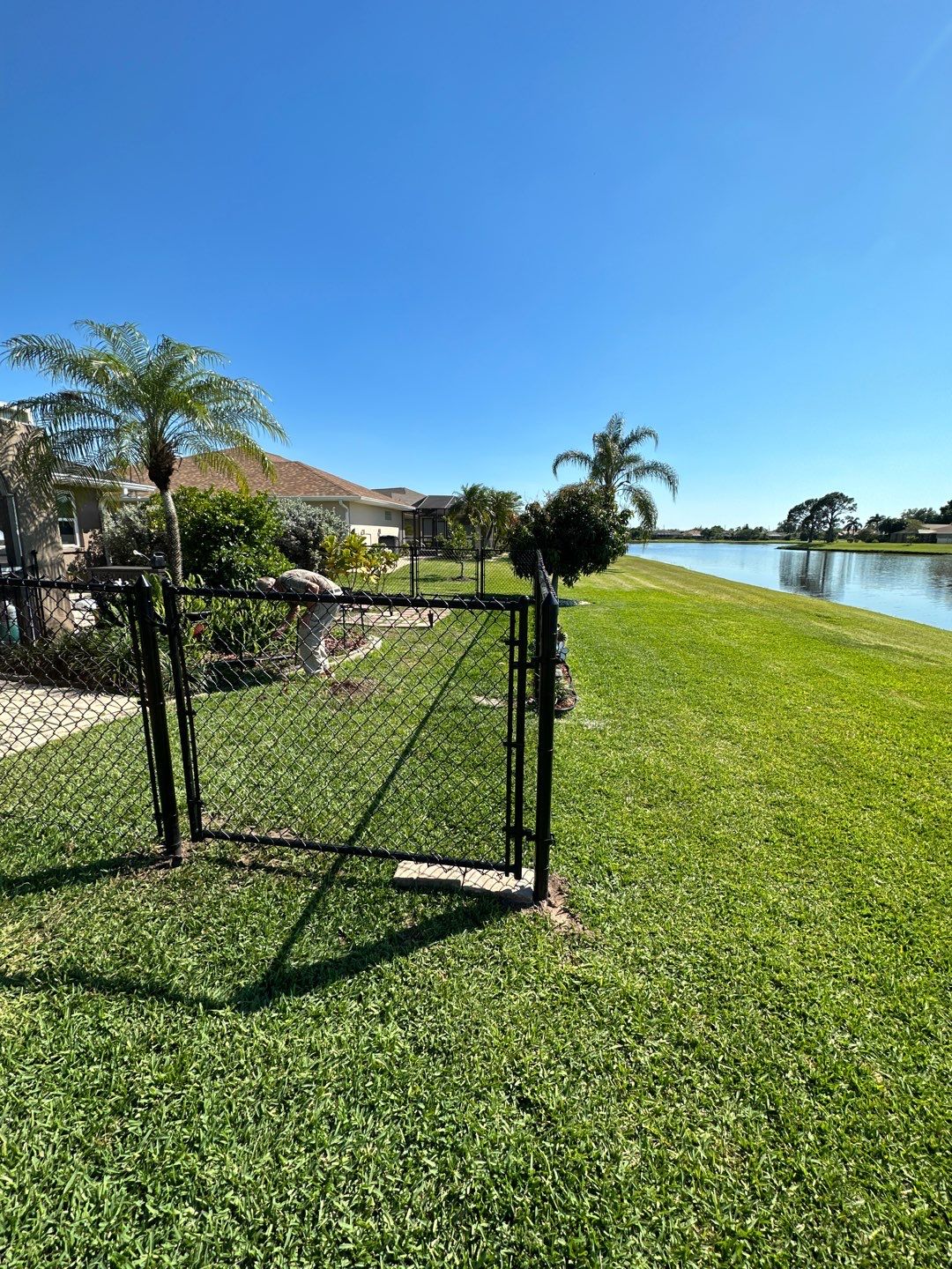 5 ft. Black Aluminum  using Black 3 Rail Aluminum Fence by Asap fence and gates, LLC