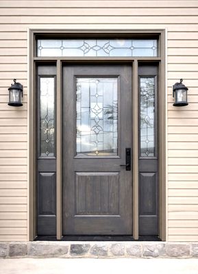 Front Entry Upgrade with ProVia Fiberglass Door & Decorative Glass