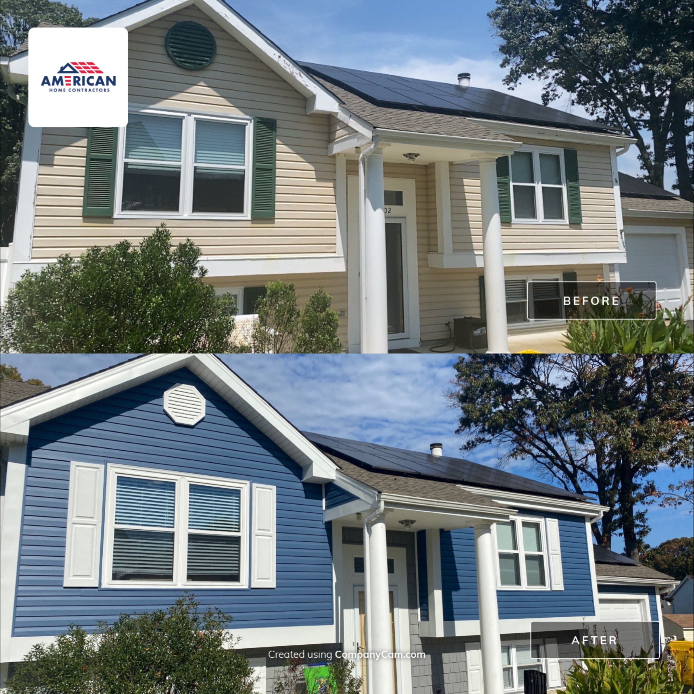 MASTIC Siding + Gutter Update by American Home Contractors