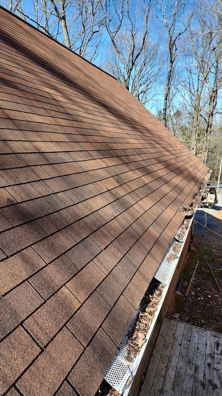 Gutter and Roof cleaning using cleaner by G&H Home Tech Pros LLC