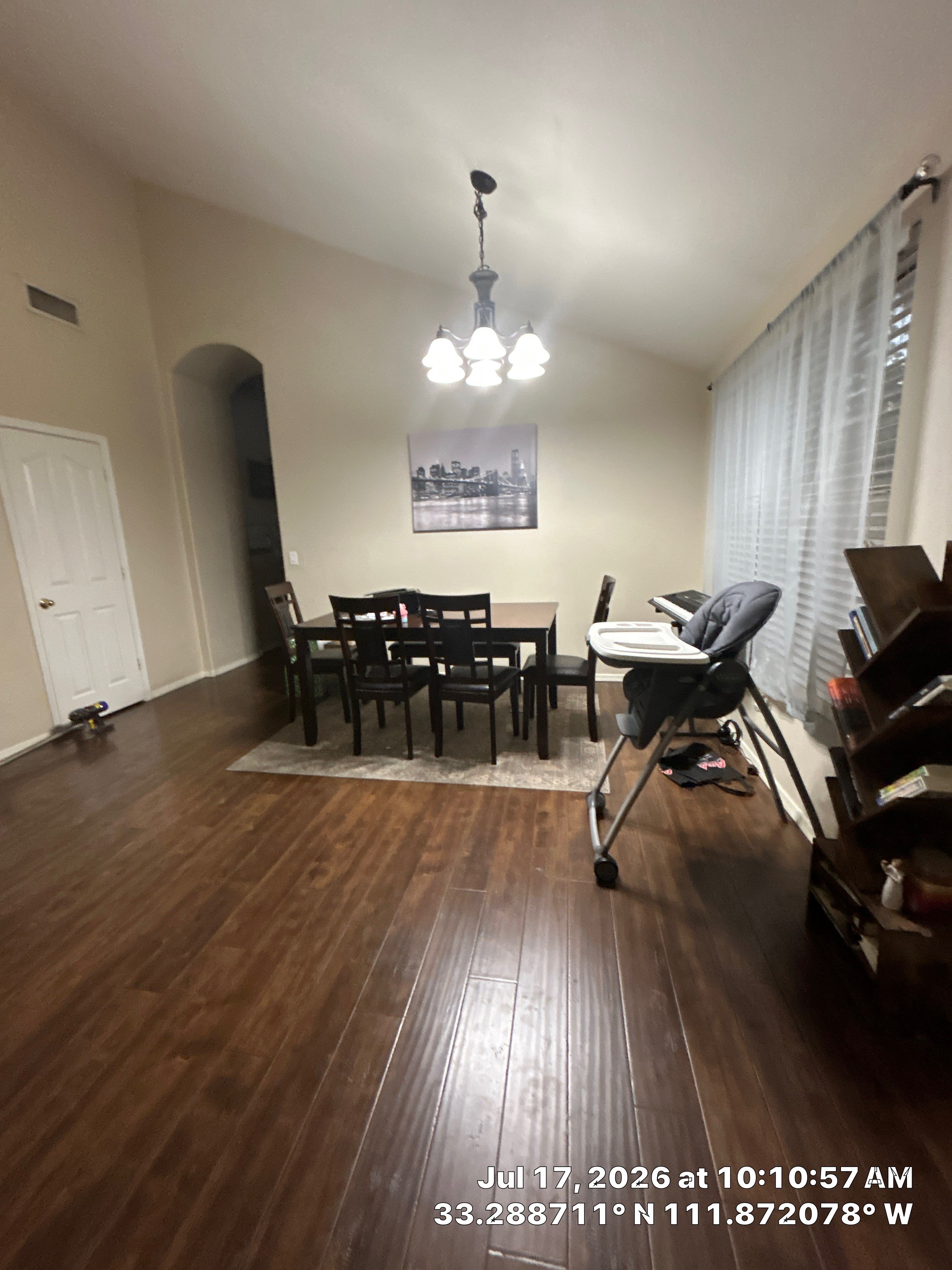 Dark Wood Look Laminate Flooring Installation in Chandler by CompanyCam Sales Demo